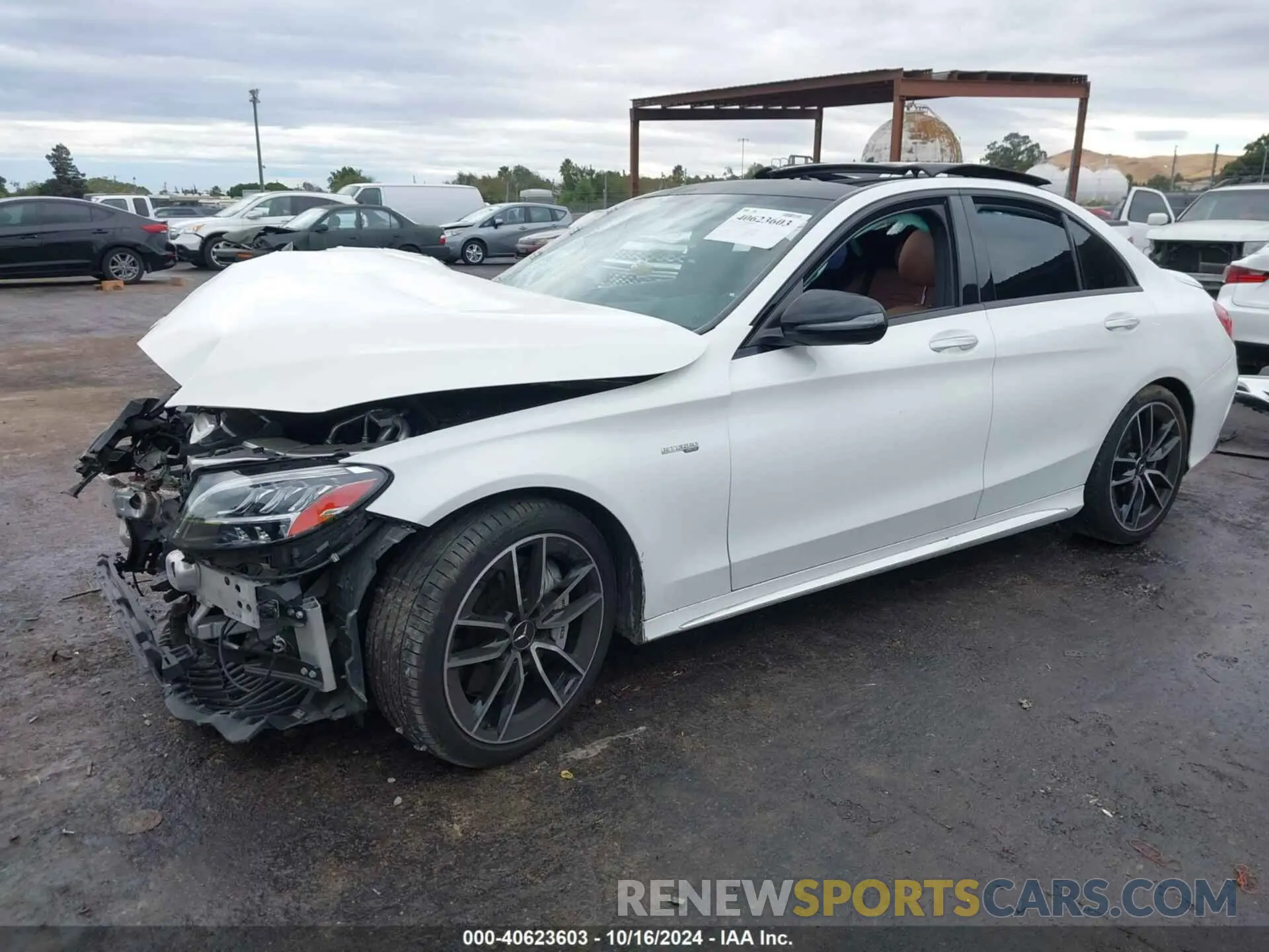 2 fotografías del automóvil dañado 55SWF6EB5KU284539 MERCEDES-BENZ AMG C 43 2019