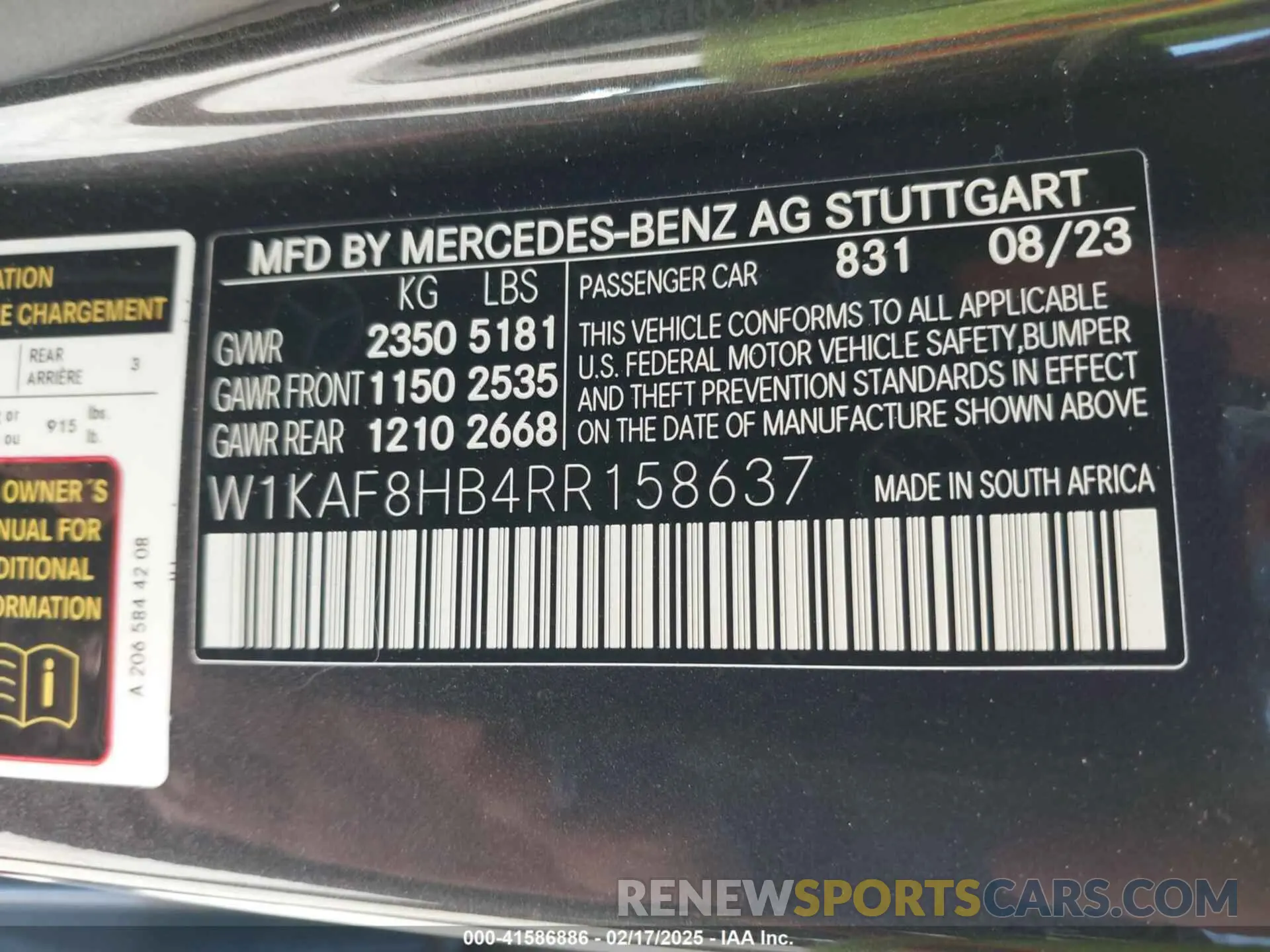 9 fotografías del automóvil dañado W1KAF8HB4RR158637 MERCEDES-BENZ AMG C 43 2024