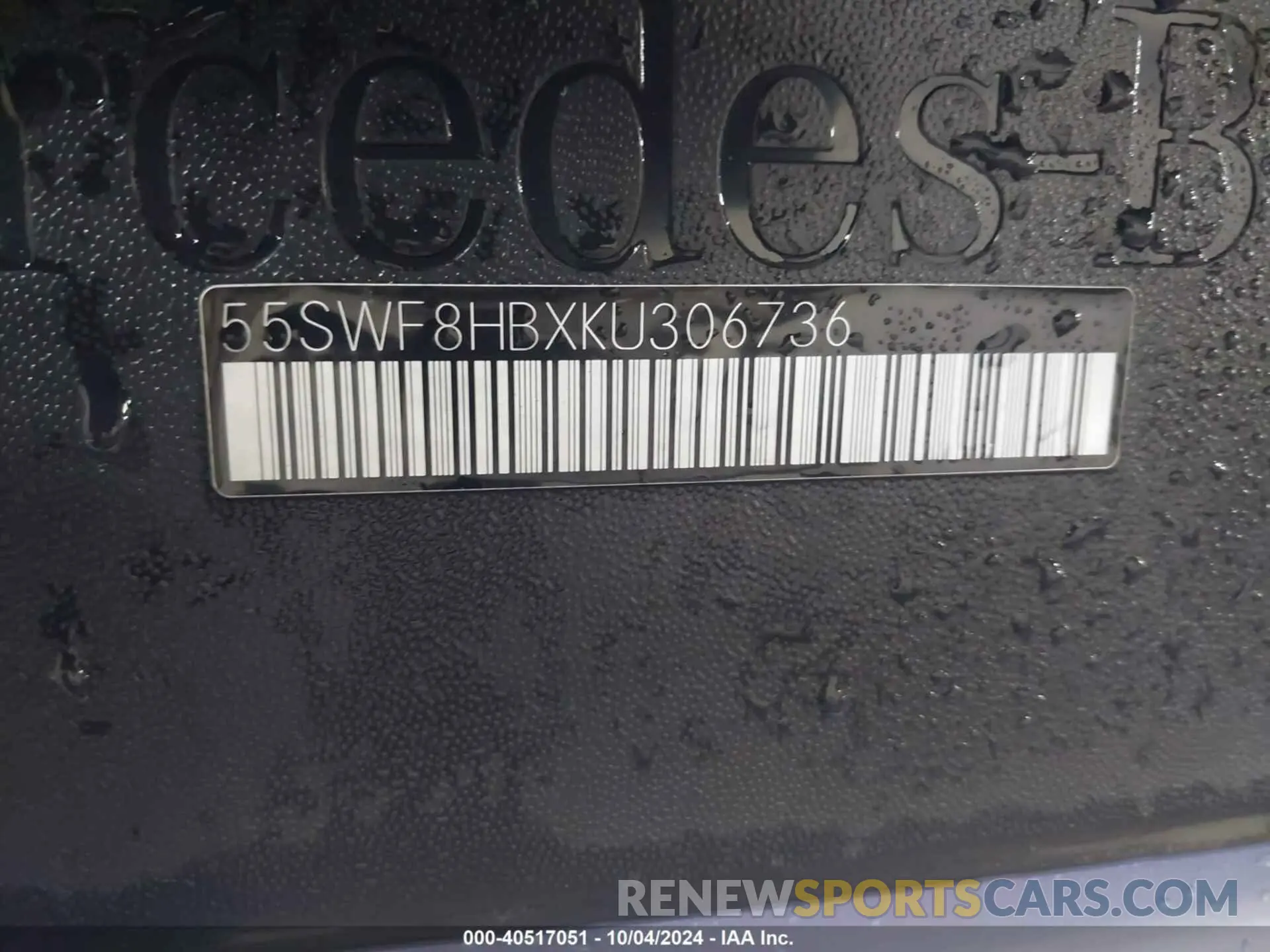 9 fotografías del automóvil dañado 55SWF8HBXKU306736 MERCEDES-BENZ AMG C 63 2019