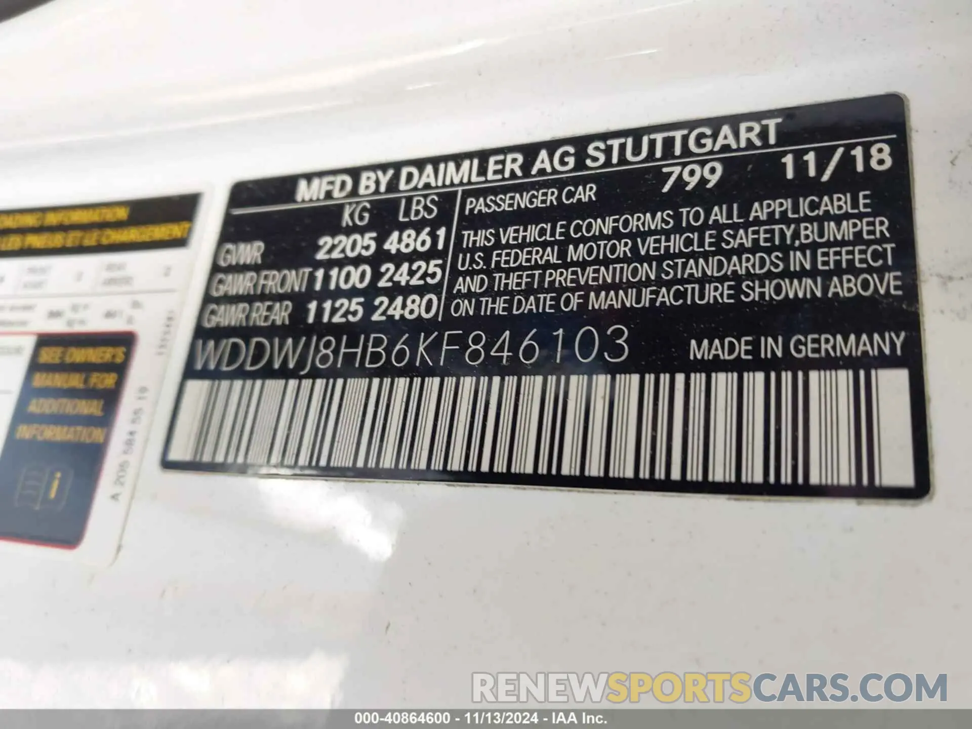 9 fotografías del automóvil dañado WDDWJ8HB6KF846103 MERCEDES-BENZ AMG C 63 2019