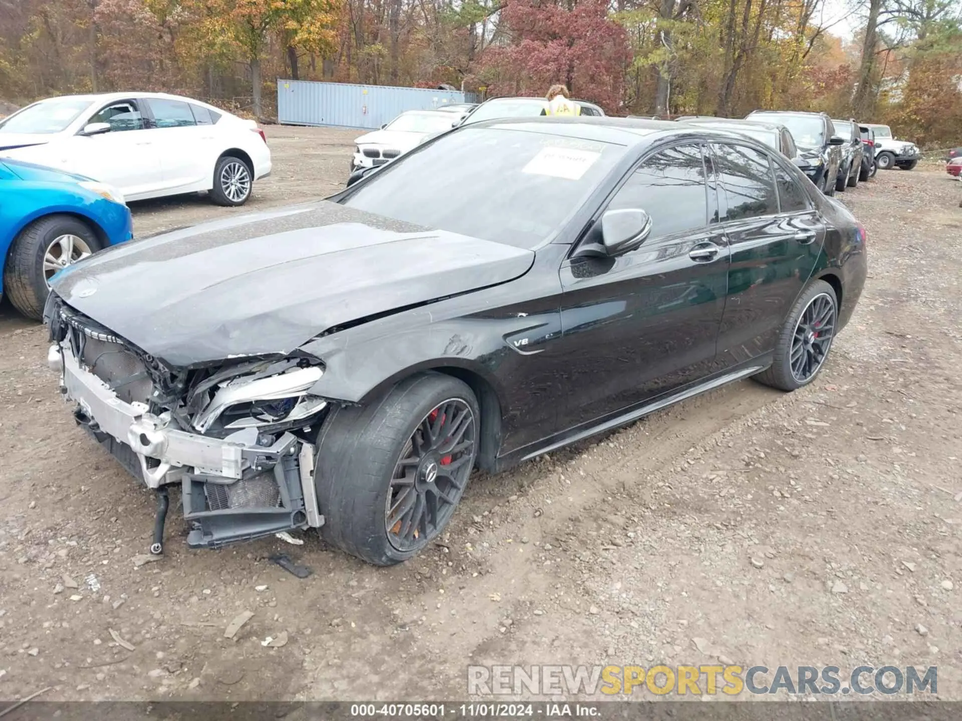 2 fotografías del automóvil dañado W1KWF8HB1MR642179 MERCEDES-BENZ AMG C 63 2021