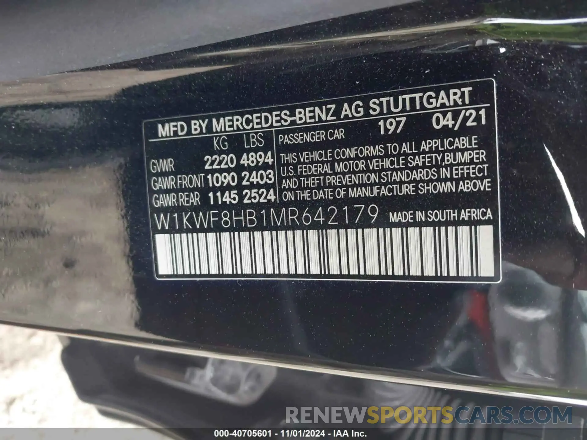 9 fotografías del automóvil dañado W1KWF8HB1MR642179 MERCEDES-BENZ AMG C 63 2021