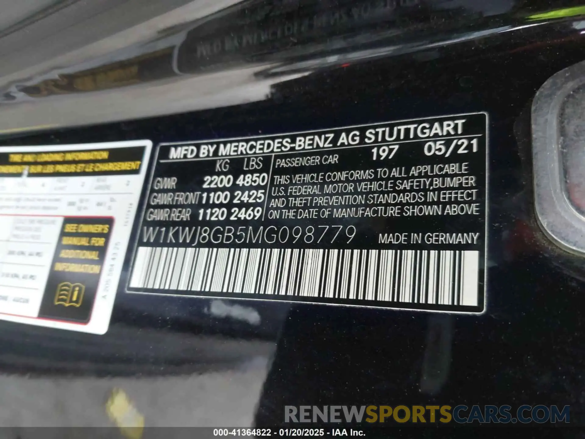 9 fotografías del automóvil dañado W1KWJ8GB5MG098779 MERCEDES-BENZ AMG C 63 2021