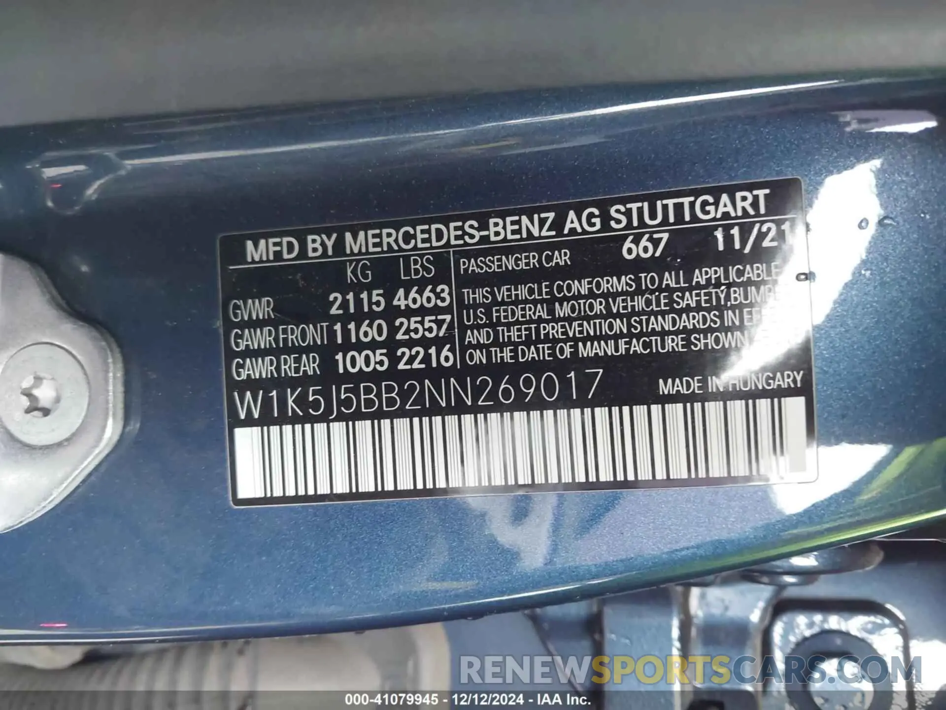 9 fotografías del automóvil dañado W1K5J5BB2NN269017 MERCEDES-BENZ AMG CLA 35 2022