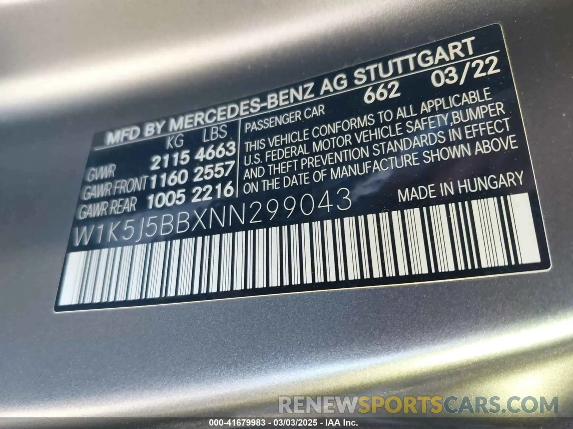 9 fotografías del automóvil dañado W1K5J5BBXNN299043 MERCEDES-BENZ AMG CLA 35 2022
