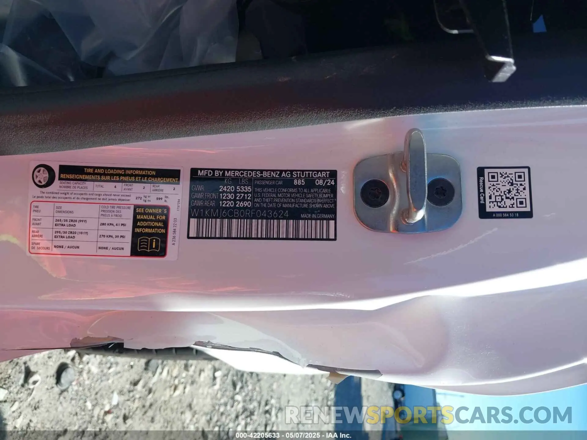 9 fotografías del automóvil dañado W1KMJ6CB0RF043624 MERCEDES-BENZ AMG CLE 53 2024