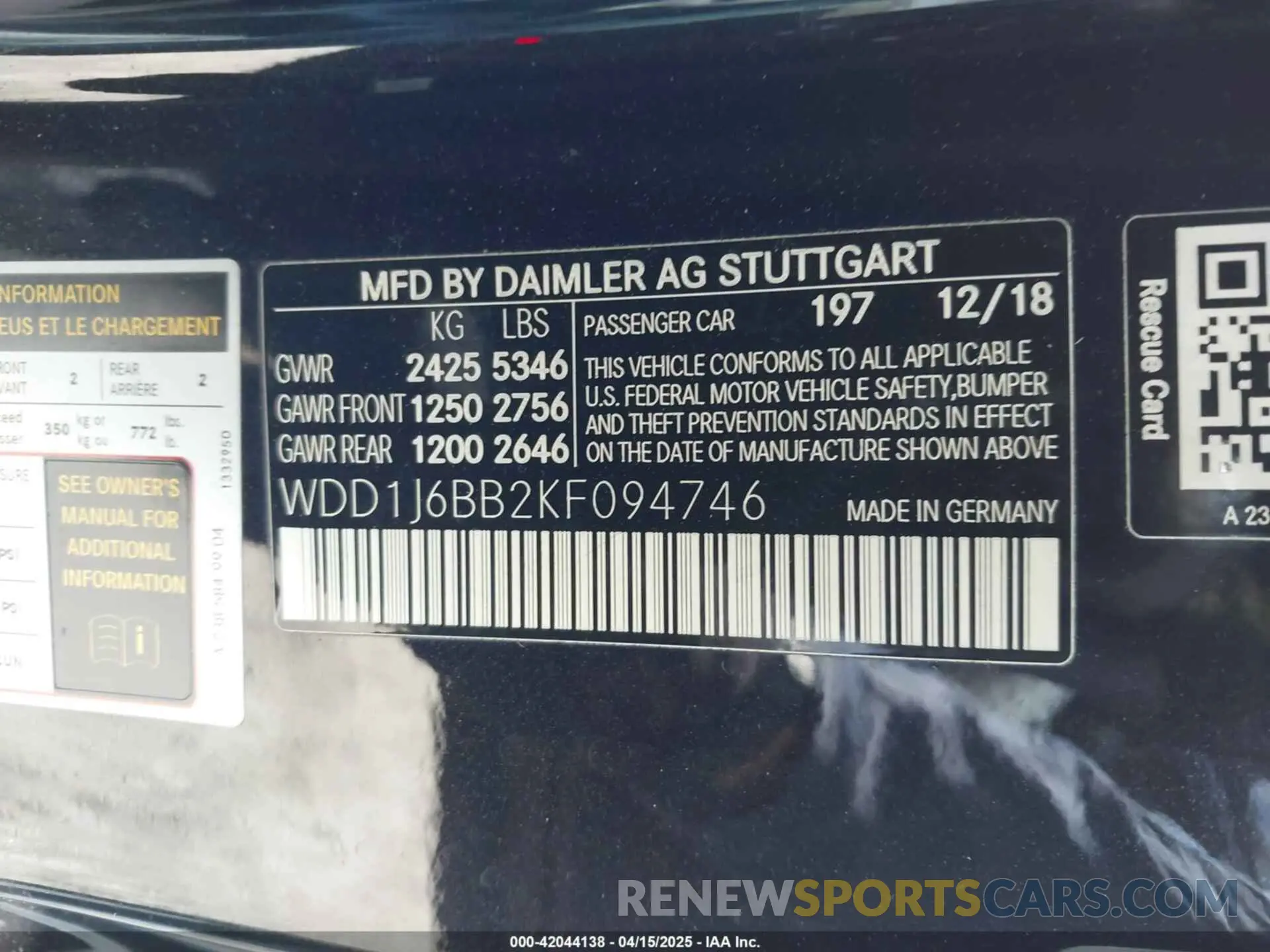 9 fotografías del automóvil dañado WDD1J6BB2KF094746 MERCEDES-BENZ AMG E 53 2019
