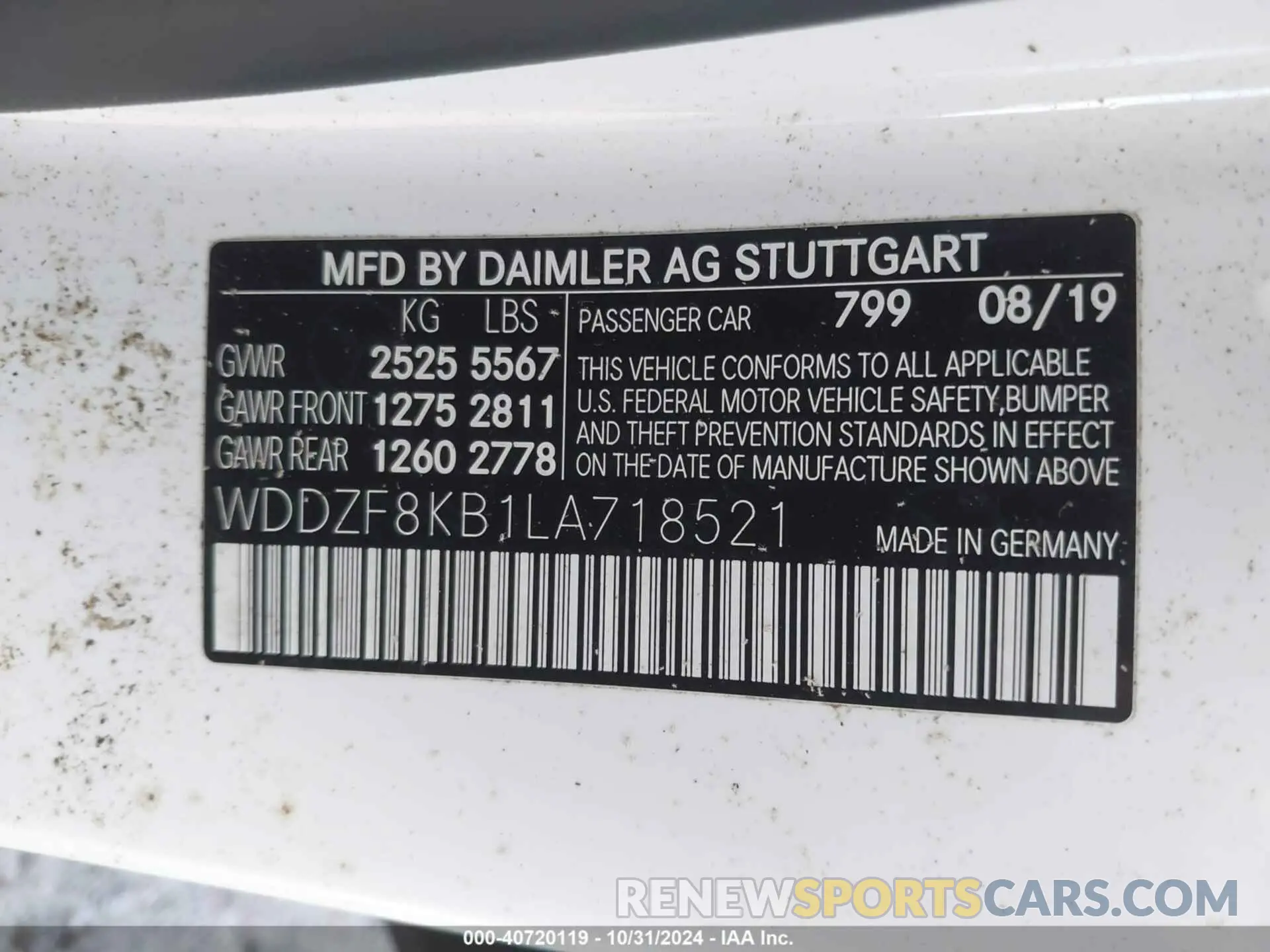 9 fotografías del automóvil dañado WDDZF8KB1LA718521 MERCEDES-BENZ AMG E 63 2020