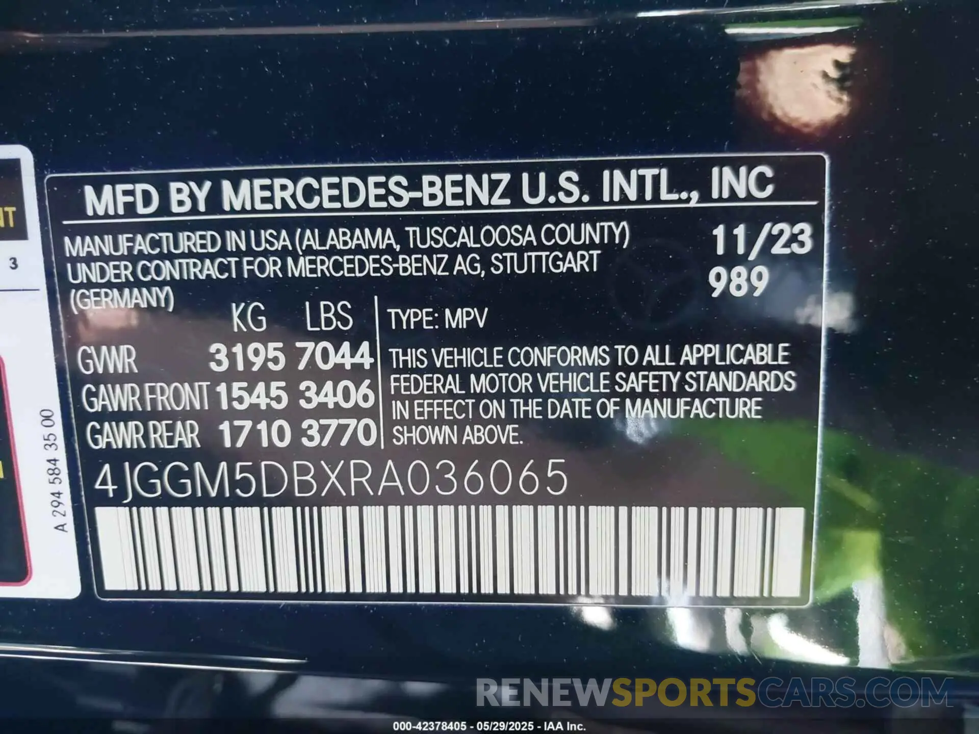 9 fotografías del automóvil dañado 4JGGM5DBXRA036065 MERCEDES-BENZ AMG EQE SUV 2024