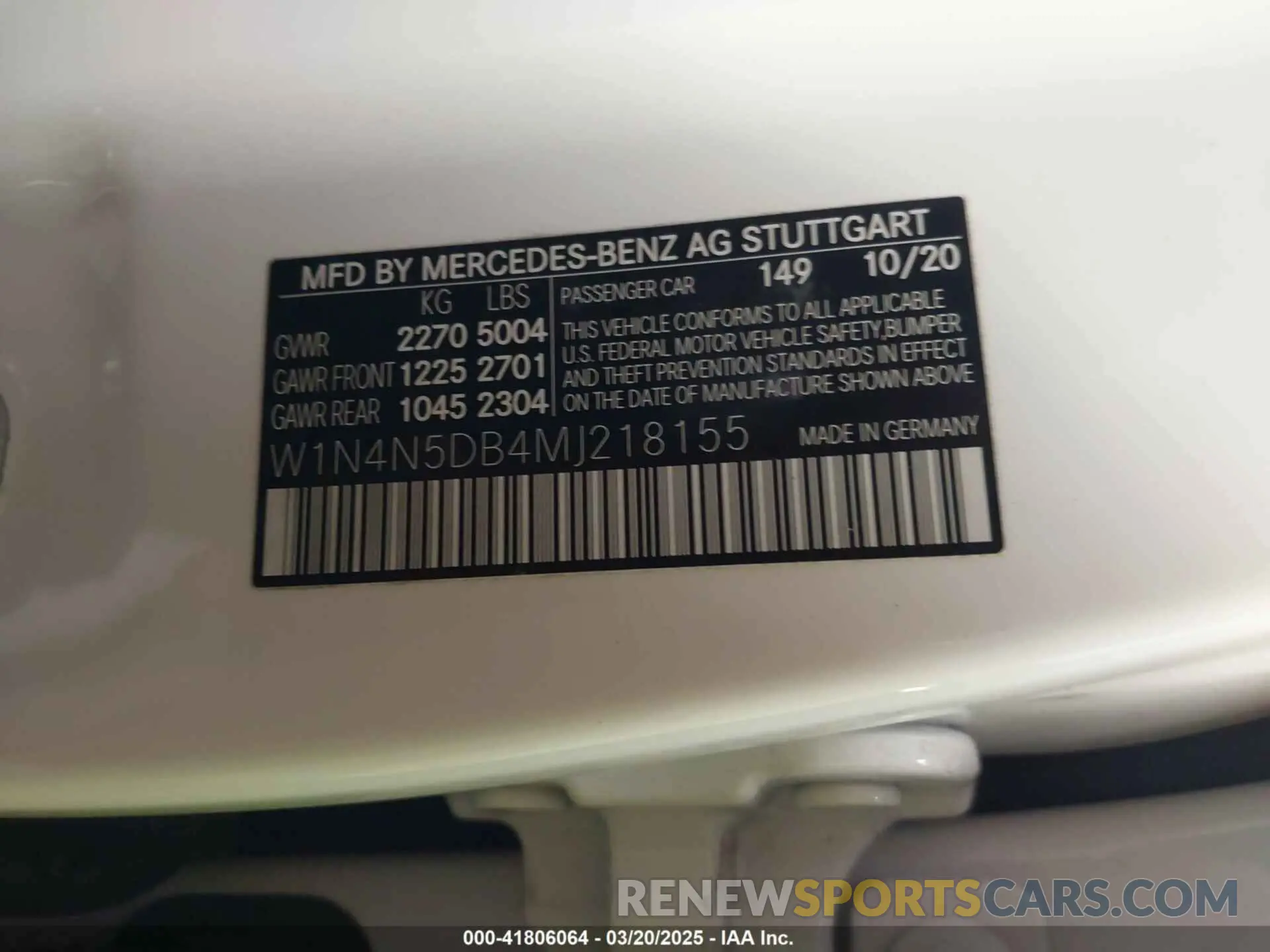 9 fotografías del automóvil dañado W1N4N5DB4MJ218155 MERCEDES-BENZ AMG GLA 45 2021