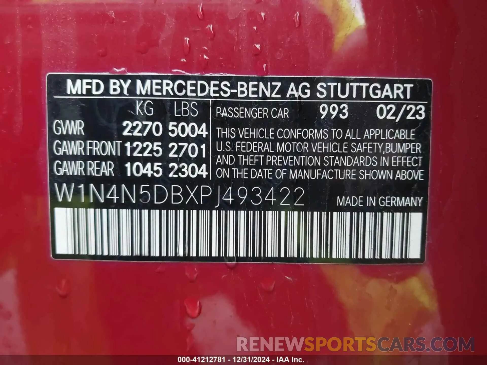 9 fotografías del automóvil dañado W1N4N5DBXPJ493422 MERCEDES-BENZ AMG GLA 45 2023