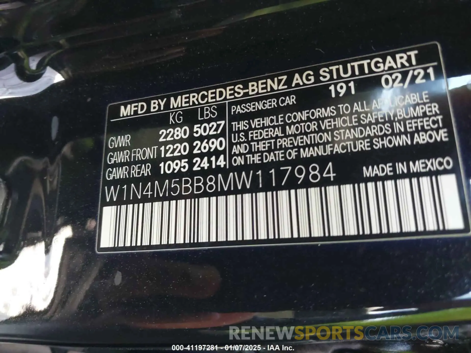 9 fotografías del automóvil dañado W1N4M5BB8MW117984 MERCEDES-BENZ AMG GLB 35 2021