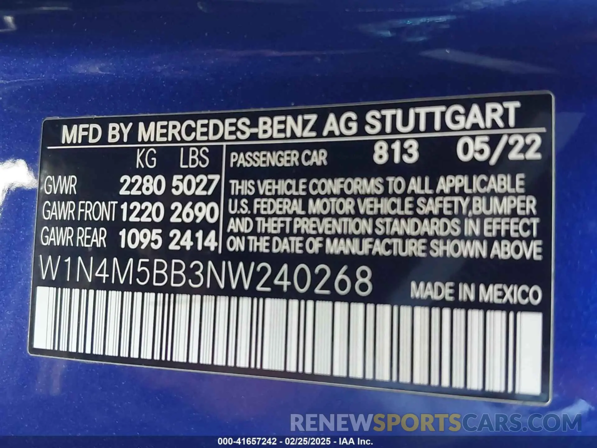 9 fotografías del automóvil dañado W1N4M5BB3NW240268 MERCEDES-BENZ AMG GLB 35 2022
