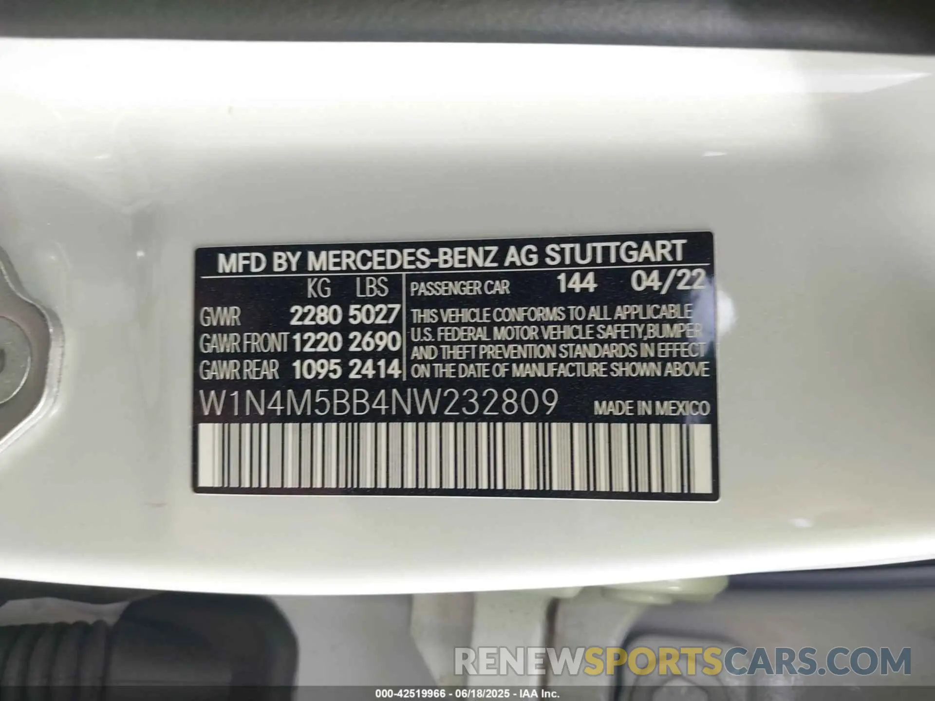 9 fotografías del automóvil dañado W1N4M5BB4NW232809 MERCEDES-BENZ AMG GLB 35 2022