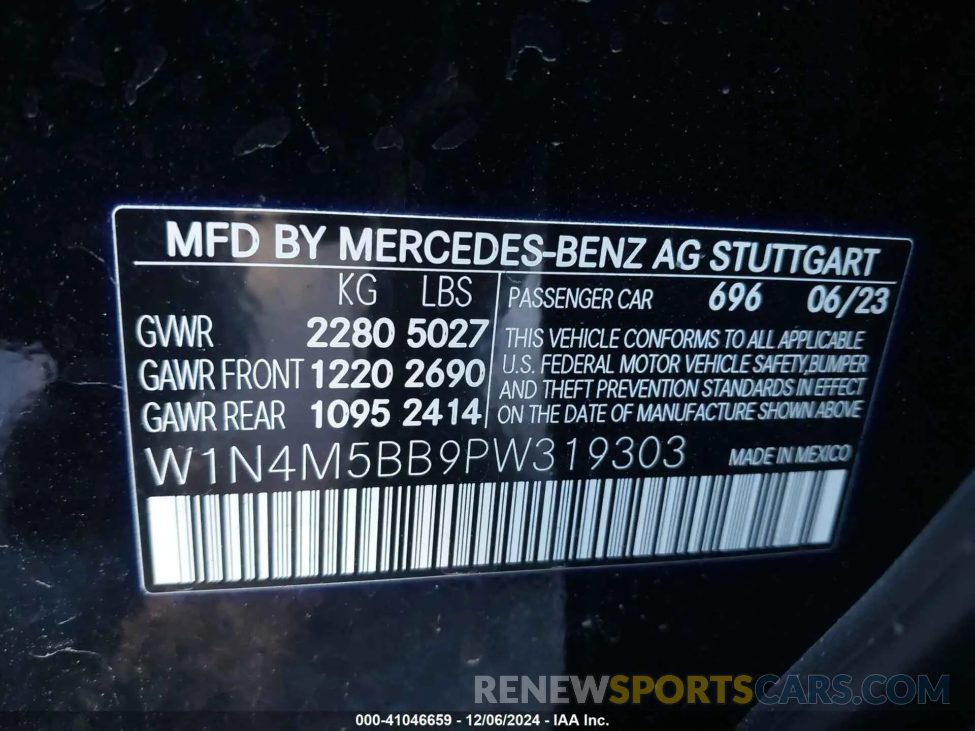 9 fotografías del automóvil dañado W1N4M5BB9PW319303 MERCEDES-BENZ AMG GLB 35 2023