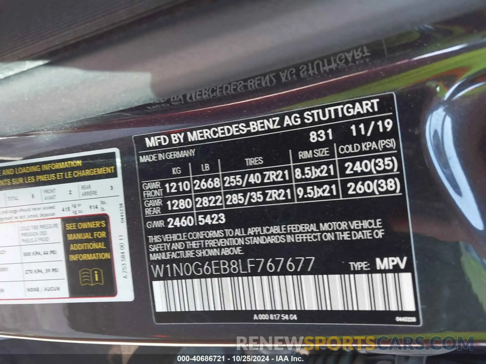 9 fotografías del automóvil dañado W1N0G6EB8LF767677 MERCEDES-BENZ AMG GLC 43 2020
