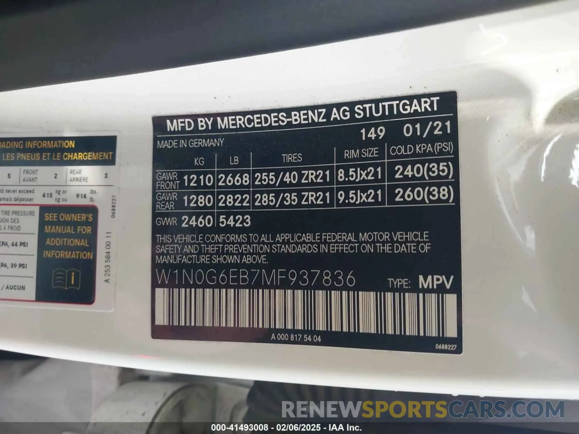 9 fotografías del automóvil dañado W1N0G6EB7MF937836 MERCEDES-BENZ AMG GLC 43 2021