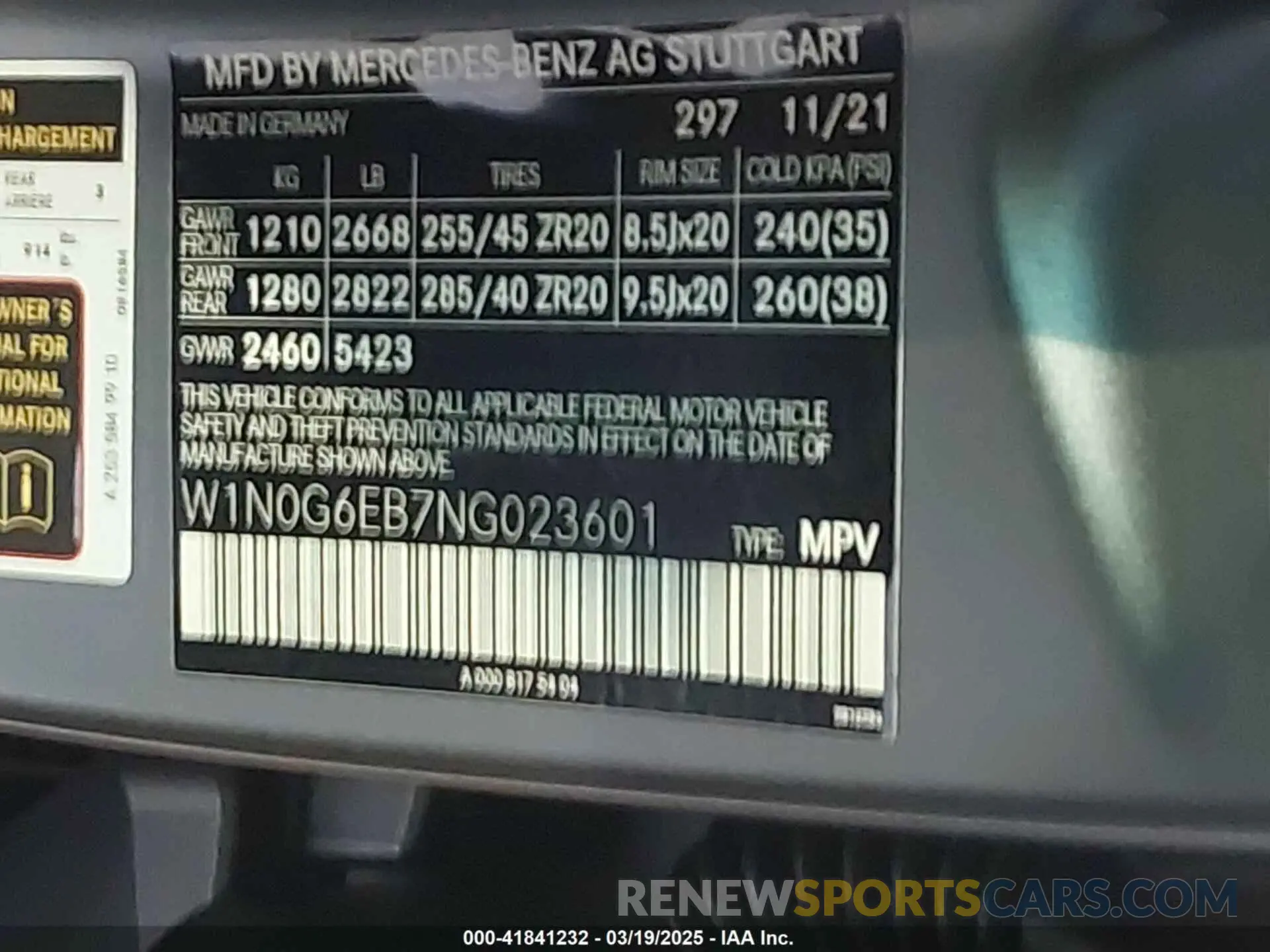 9 fotografías del automóvil dañado W1N0G6EB7NG023601 MERCEDES-BENZ AMG GLC 43 2022