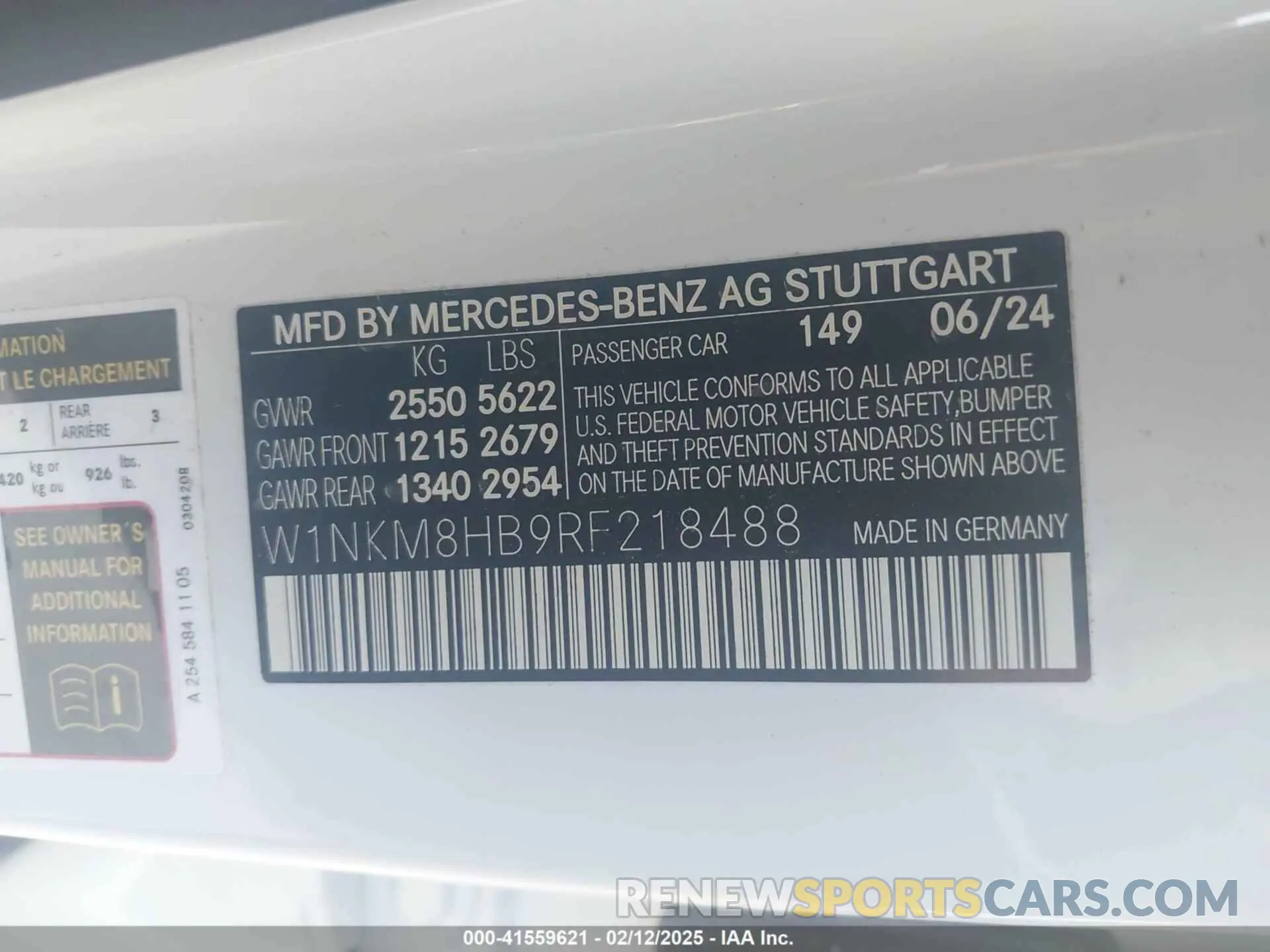 9 fotografías del automóvil dañado W1NKM8HB9RF218488 MERCEDES-BENZ AMG GLC 43 2024