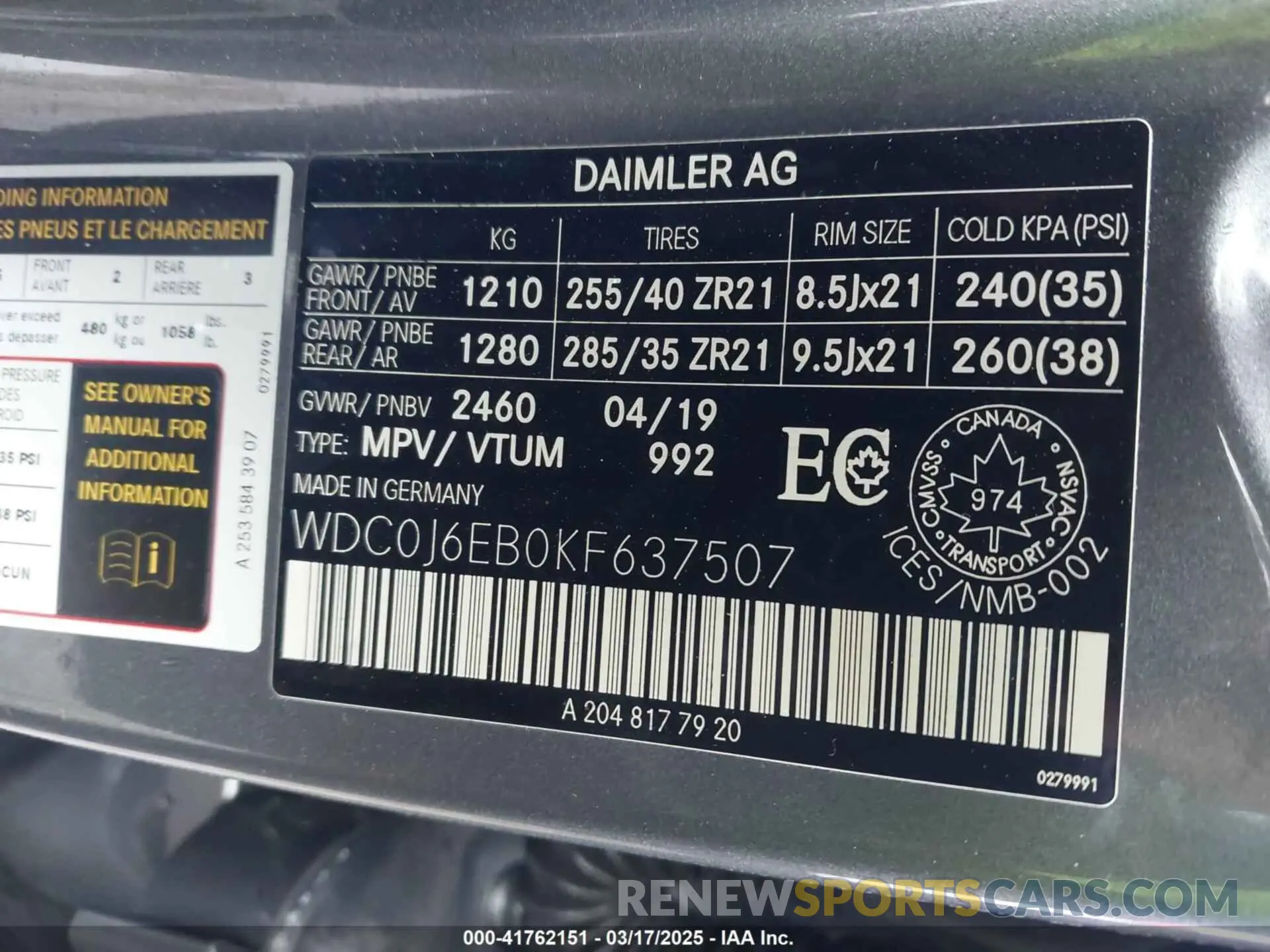 9 fotografías del automóvil dañado WDC0J6EB0KF637507 MERCEDES-BENZ AMG GLC 43 COUPE 2019