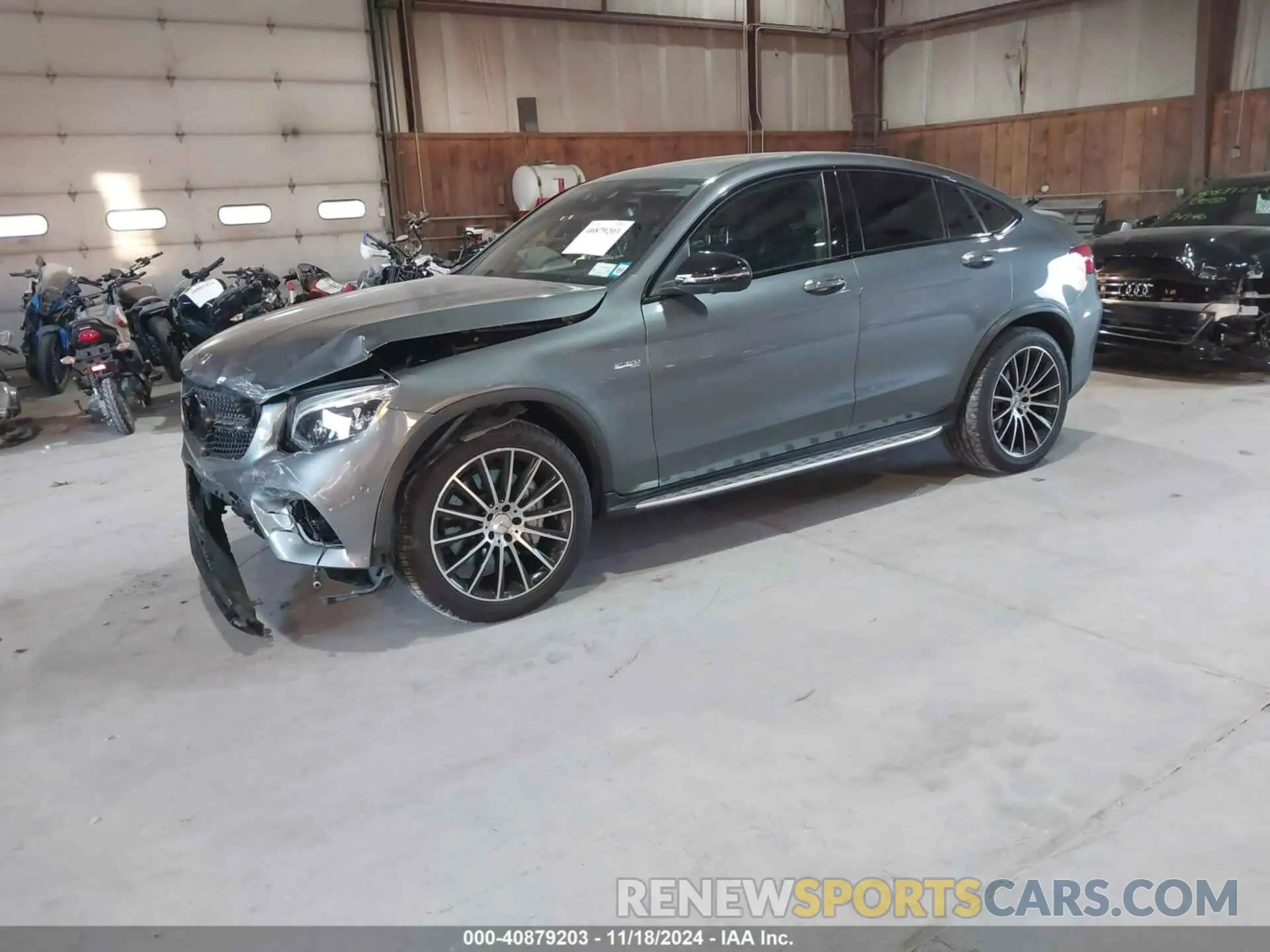 2 fotografías del automóvil dañado WDC0J6EB5KF491038 MERCEDES-BENZ AMG GLC 43 COUPE 2019