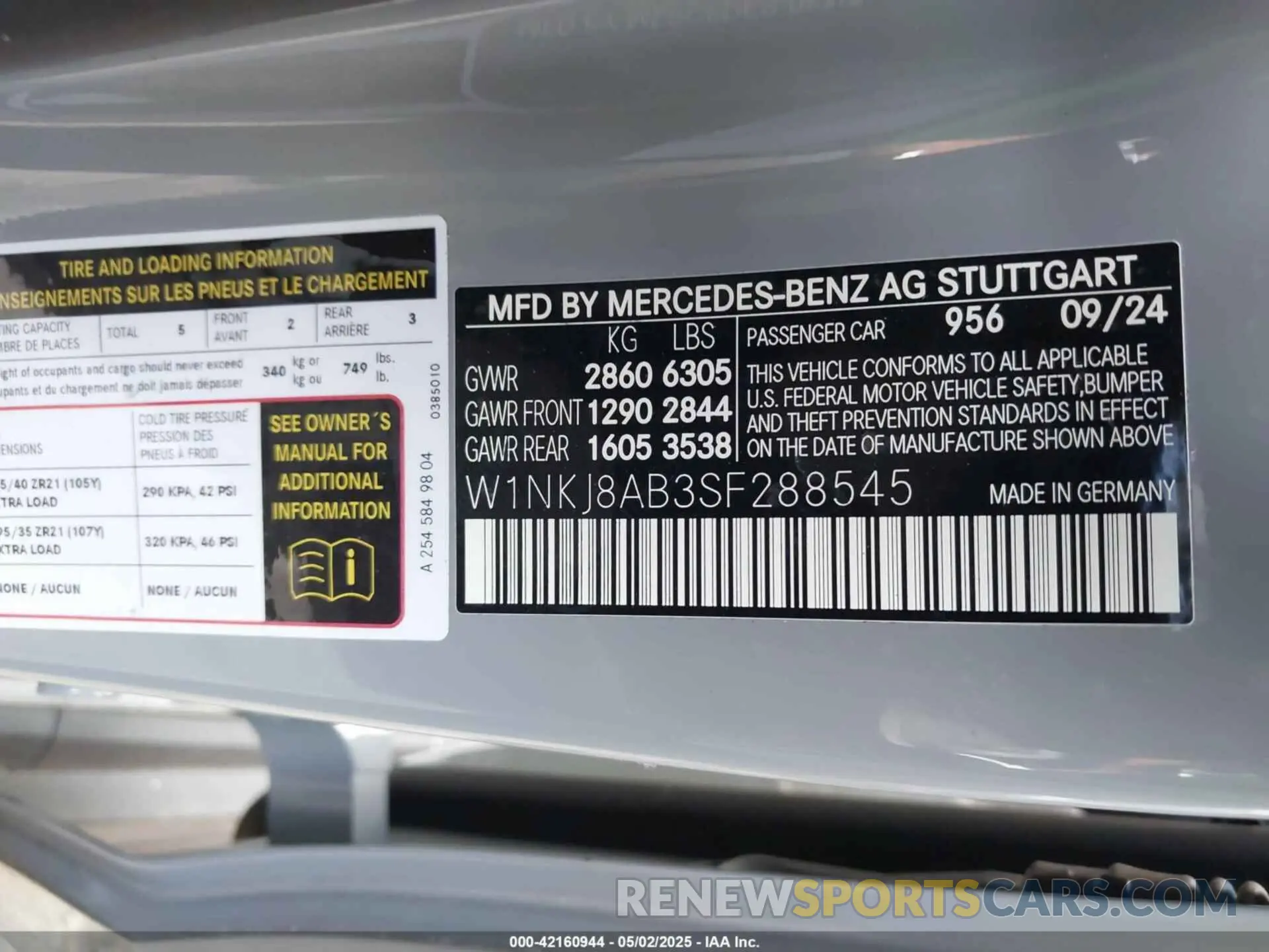 9 fotografías del automóvil dañado W1NKJ8AB3SF288545 MERCEDES-BENZ AMG GLC 63 COUPE 2025
