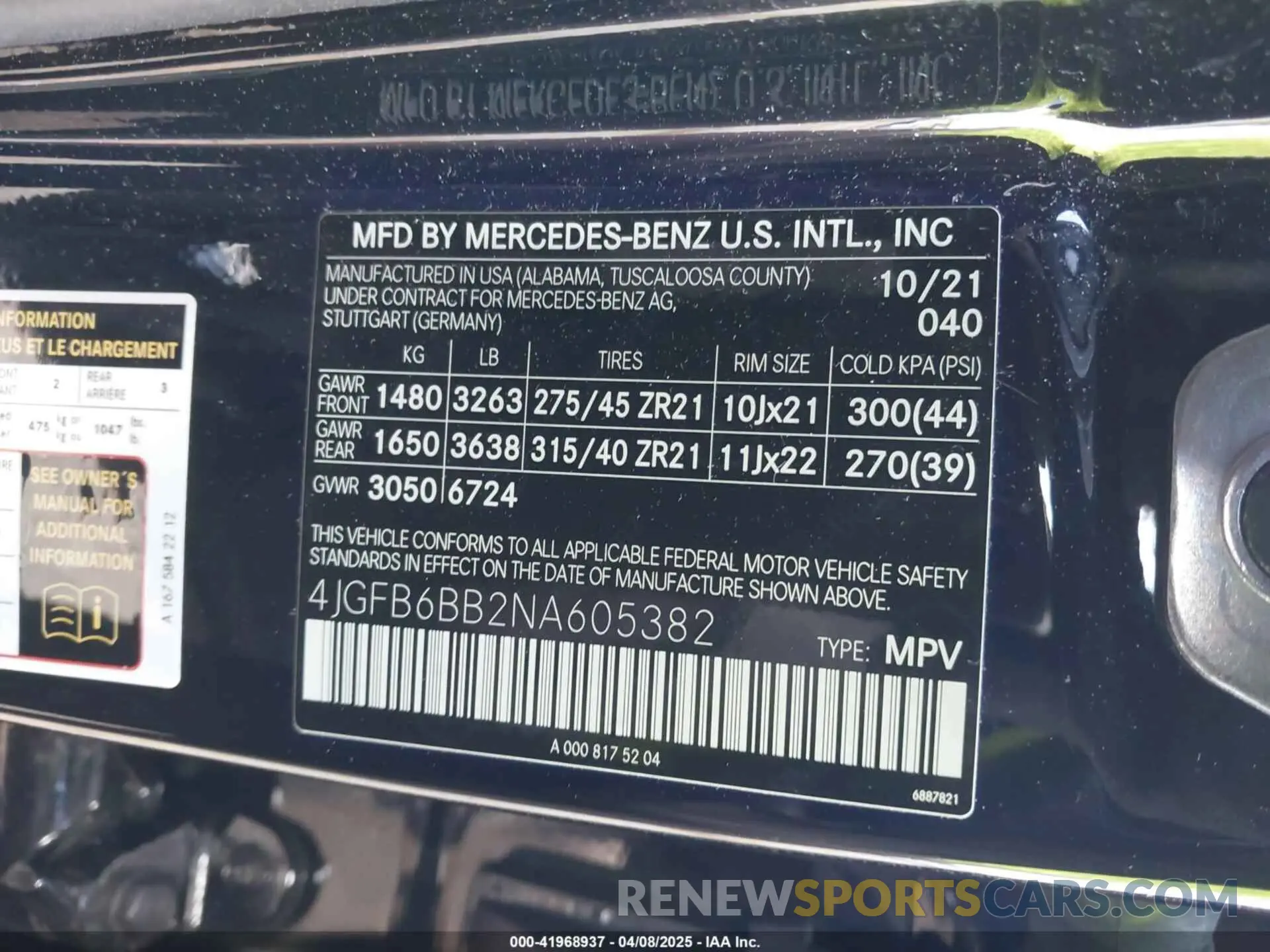 9 fotografías del automóvil dañado 4JGFB6BB2NA605382 MERCEDES-BENZ AMG GLE 53 2022