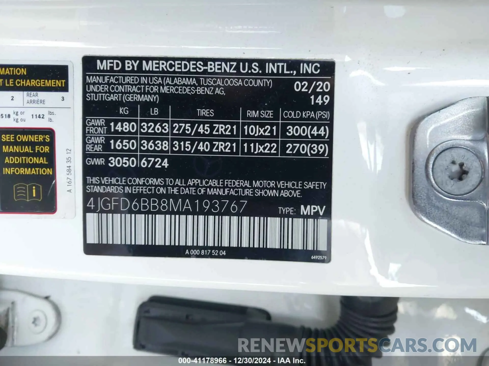 9 fotografías del automóvil dañado 4JGFD6BB8MA193767 MERCEDES-BENZ AMG GLE 53 COUPE 2021