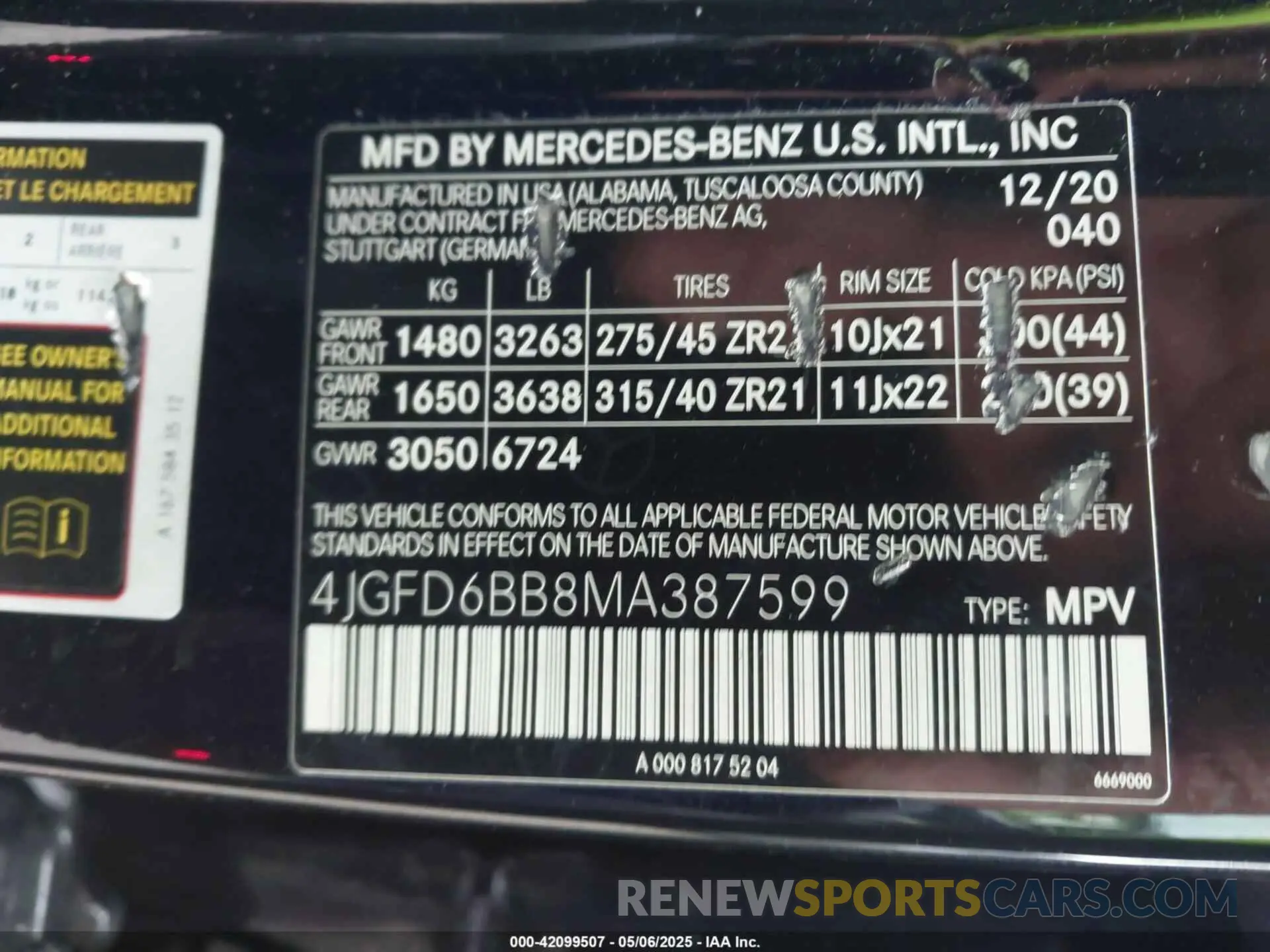 8 fotografías del automóvil dañado 4JGFD6BB8MA387599 MERCEDES-BENZ AMG GLE 53 COUPE 2021