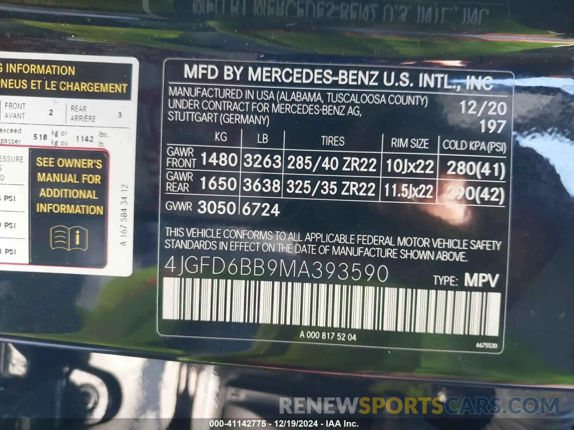 9 fotografías del automóvil dañado 4JGFD6BB9MA393590 MERCEDES-BENZ AMG GLE 53 COUPE 2021
