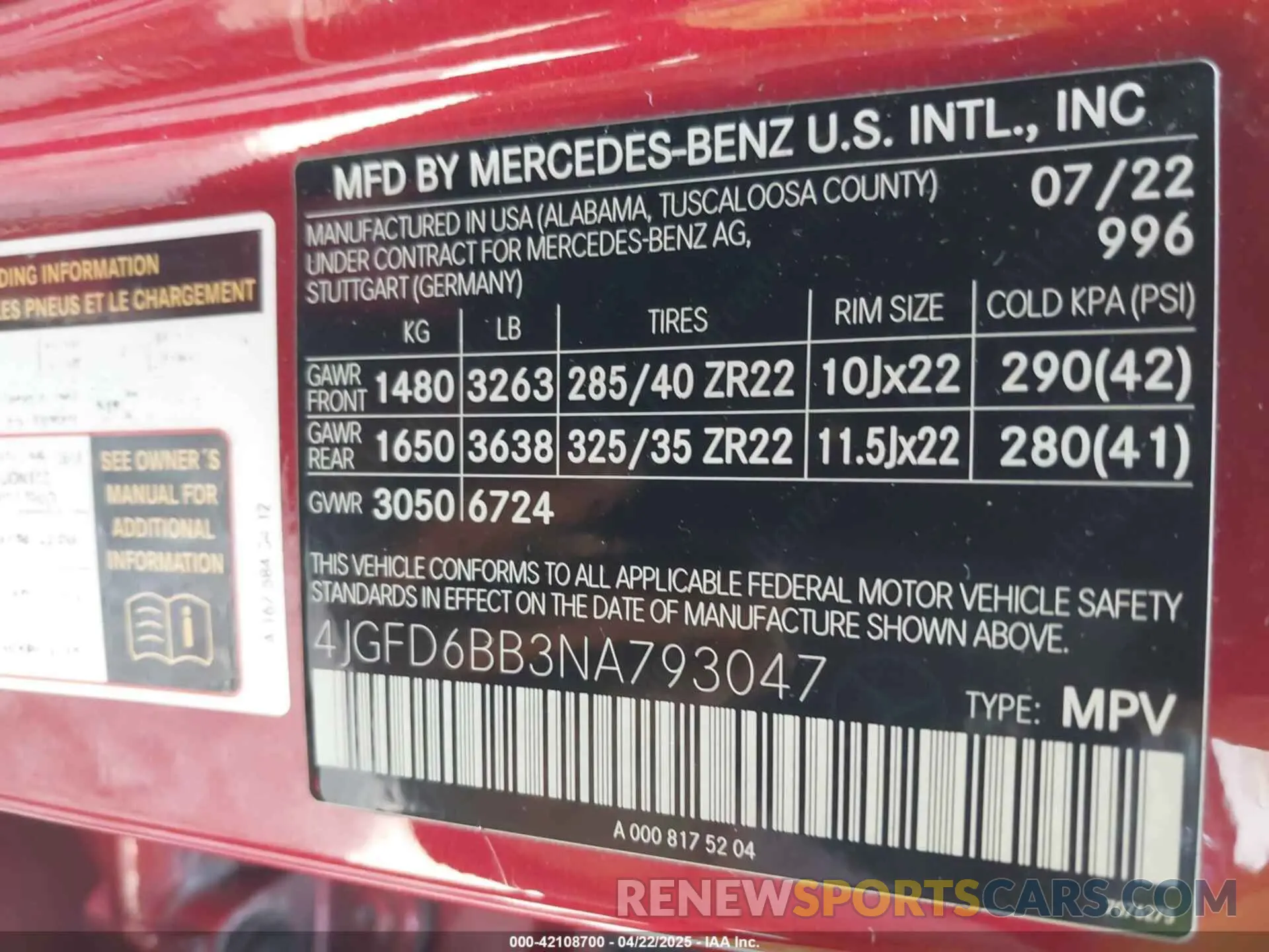 9 fotografías del automóvil dañado 4JGFD6BB3NA793047 MERCEDES-BENZ AMG GLE 53 COUPE 2022