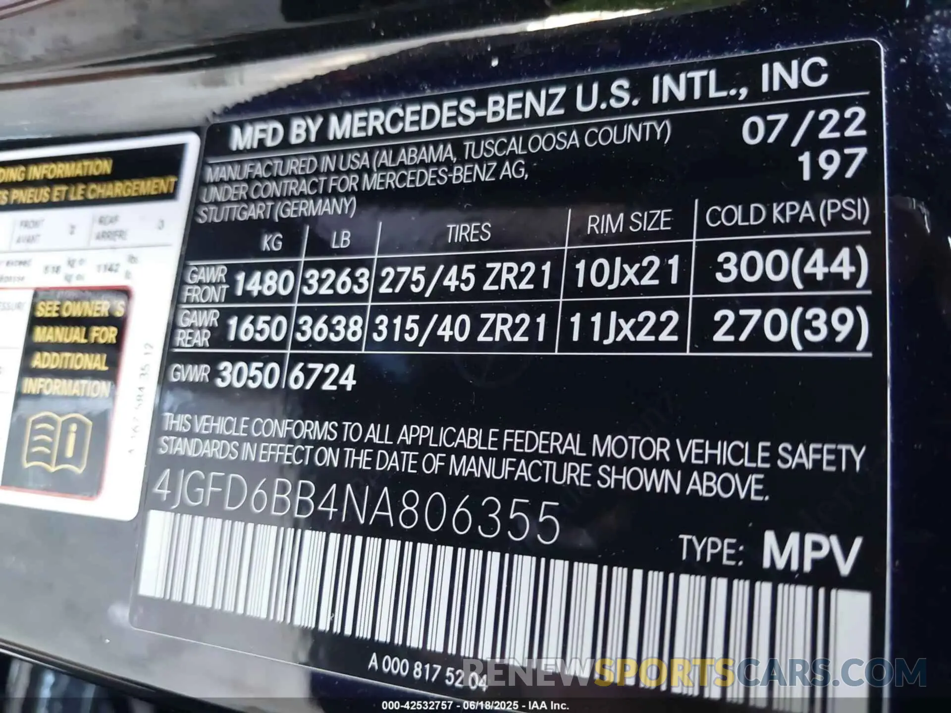 9 fotografías del automóvil dañado 4JGFD6BB4NA806355 MERCEDES-BENZ AMG GLE 53 COUPE 2022