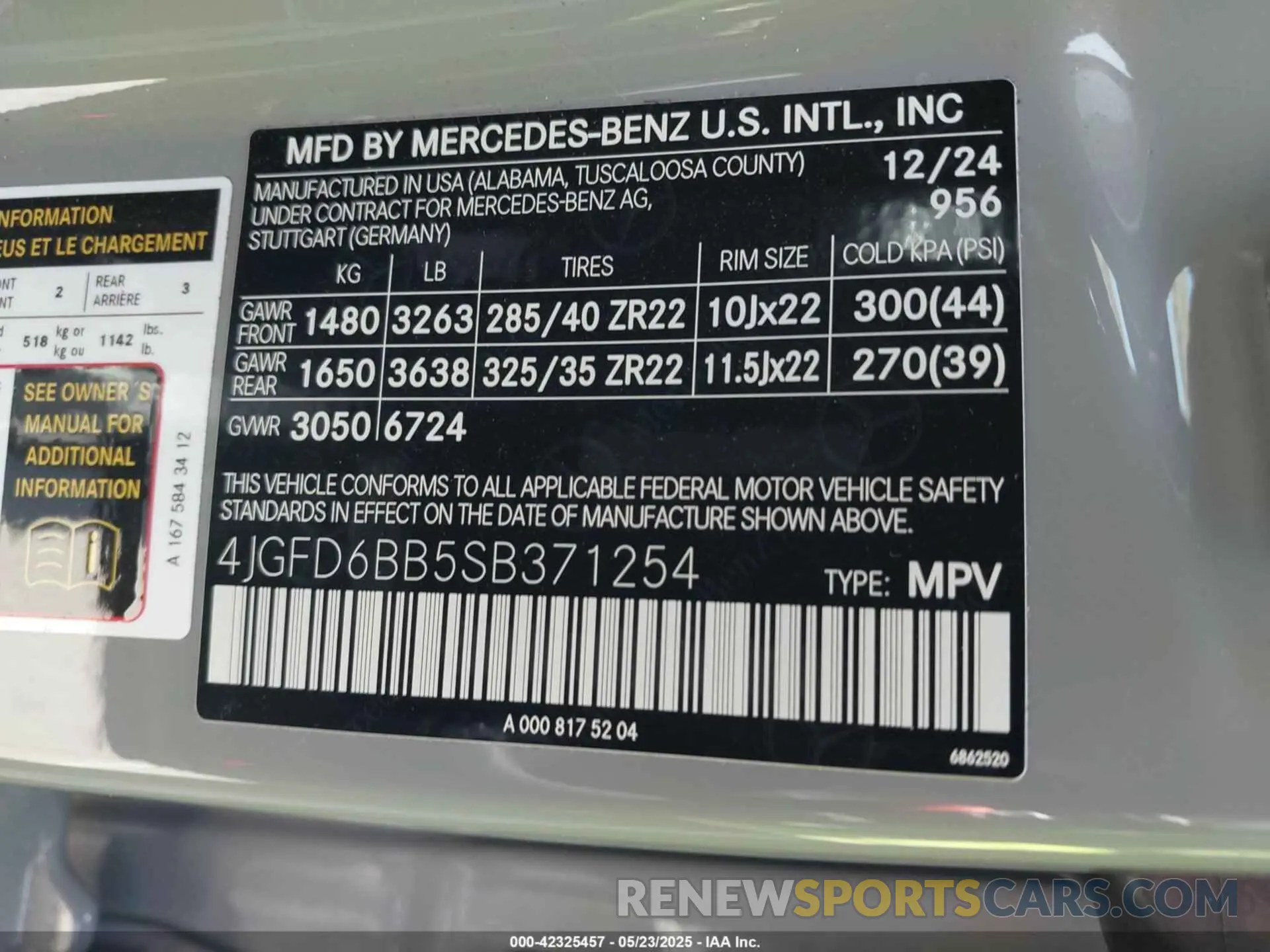 9 fotografías del automóvil dañado 4JGFD6BB5SB371254 MERCEDES-BENZ AMG GLE 53 COUPE 2025
