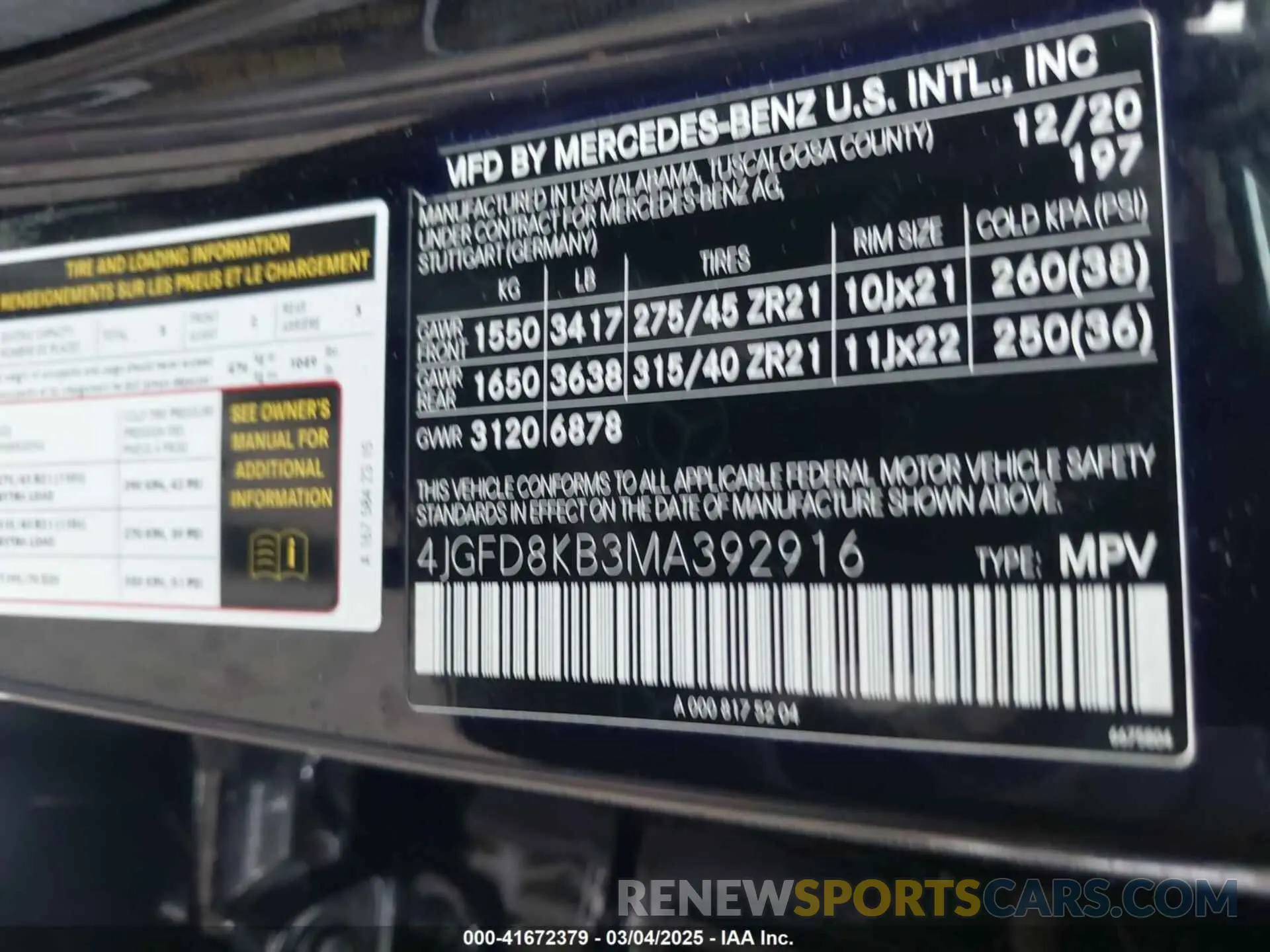 9 fotografías del automóvil dañado 4JGFD8KB3MA392916 MERCEDES-BENZ AMG GLE 63 COUPE 2021
