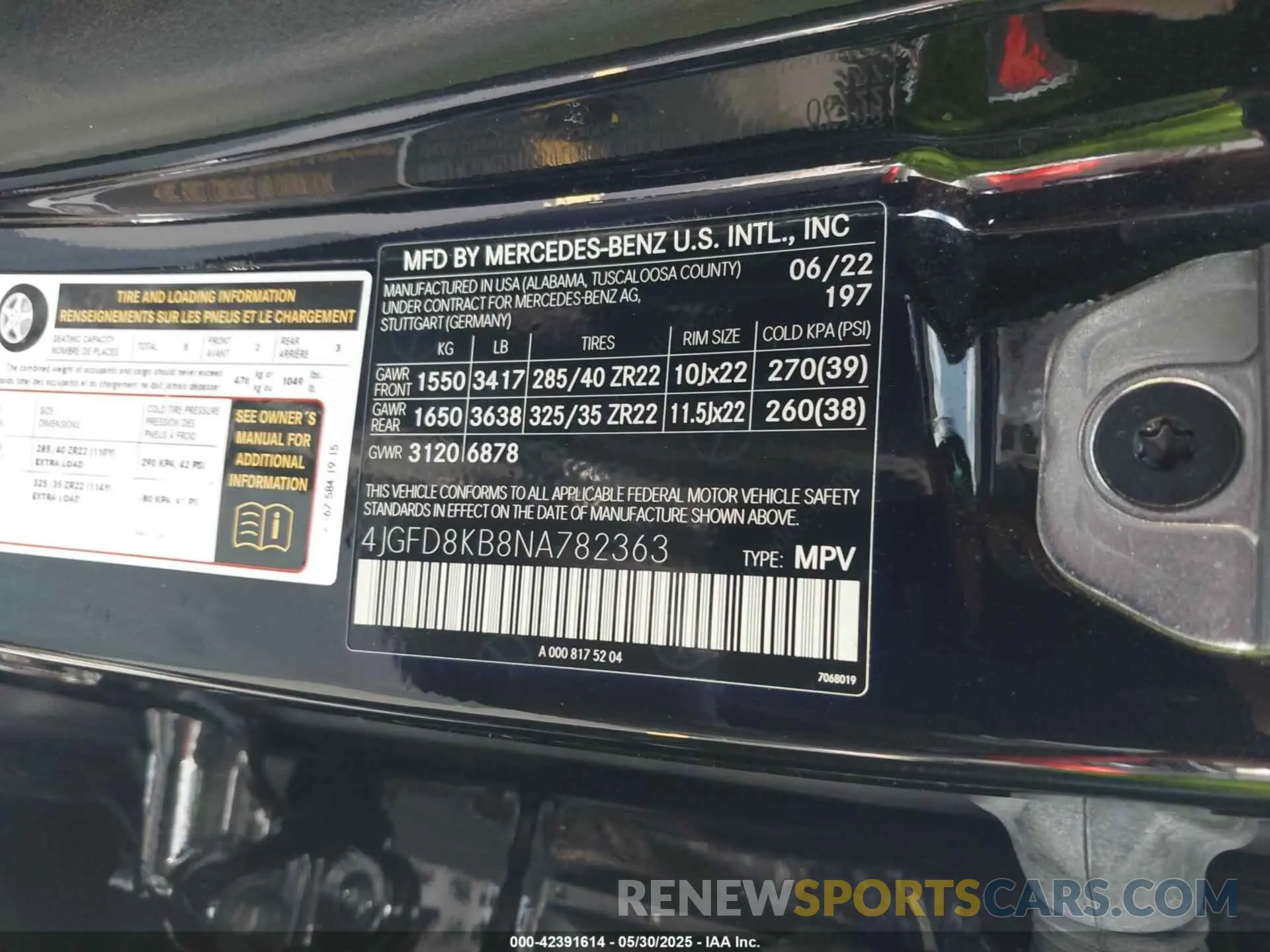 9 fotografías del automóvil dañado 4JGFD8KB8NA782363 MERCEDES-BENZ AMG GLE 63 COUPE 2022