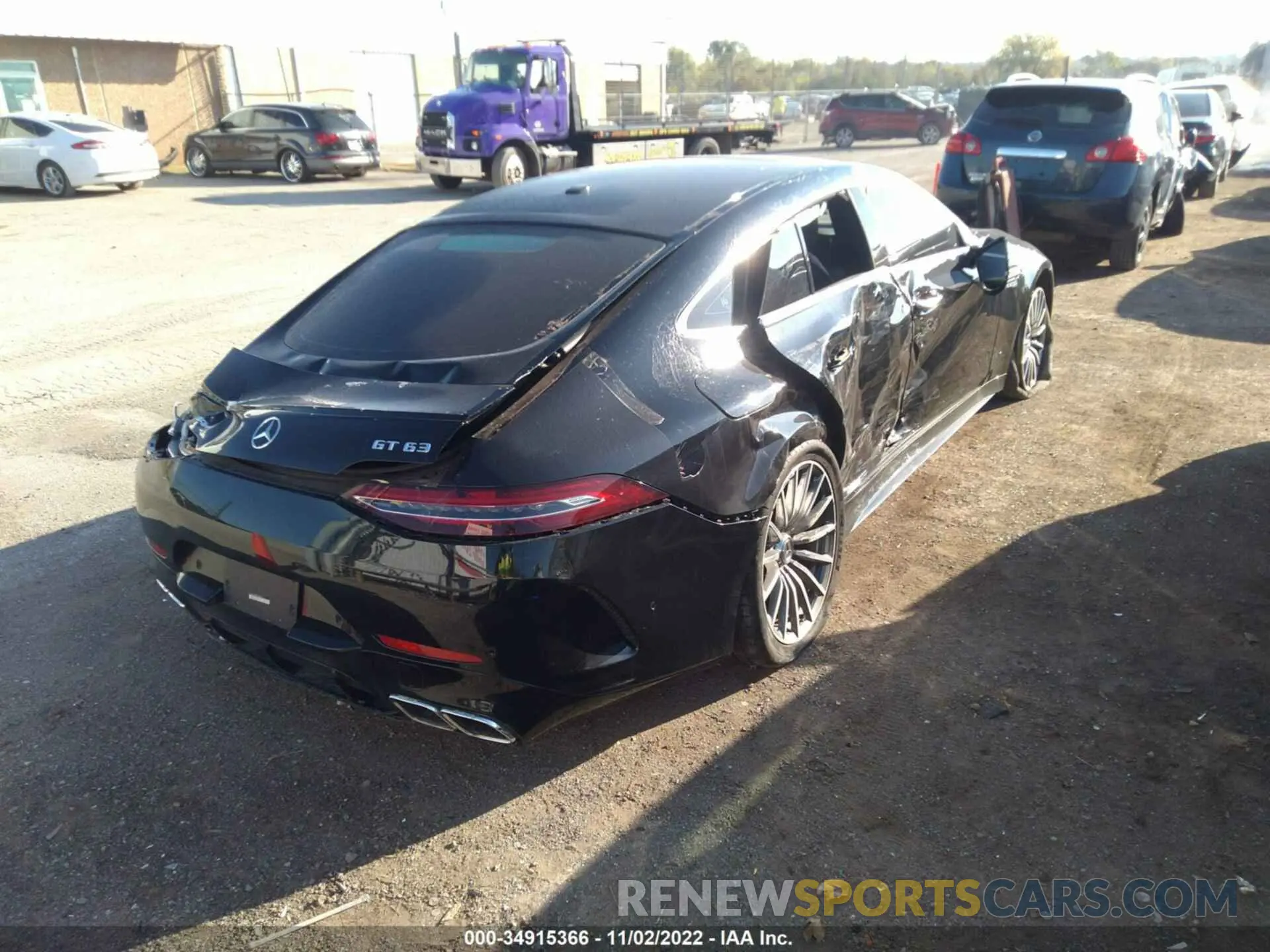 4 fotografías del automóvil dañado WDD7X8JB9KA001580 MERCEDES-BENZ AMG GT 2019