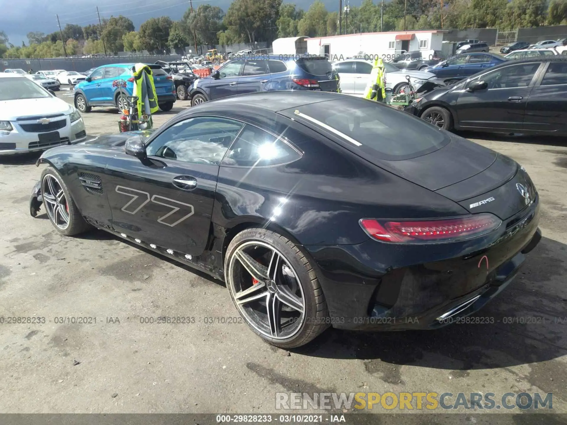 3 fotografías del automóvil dañado WDDYJ8AA7KA023137 MERCEDES-BENZ AMG GT 2019