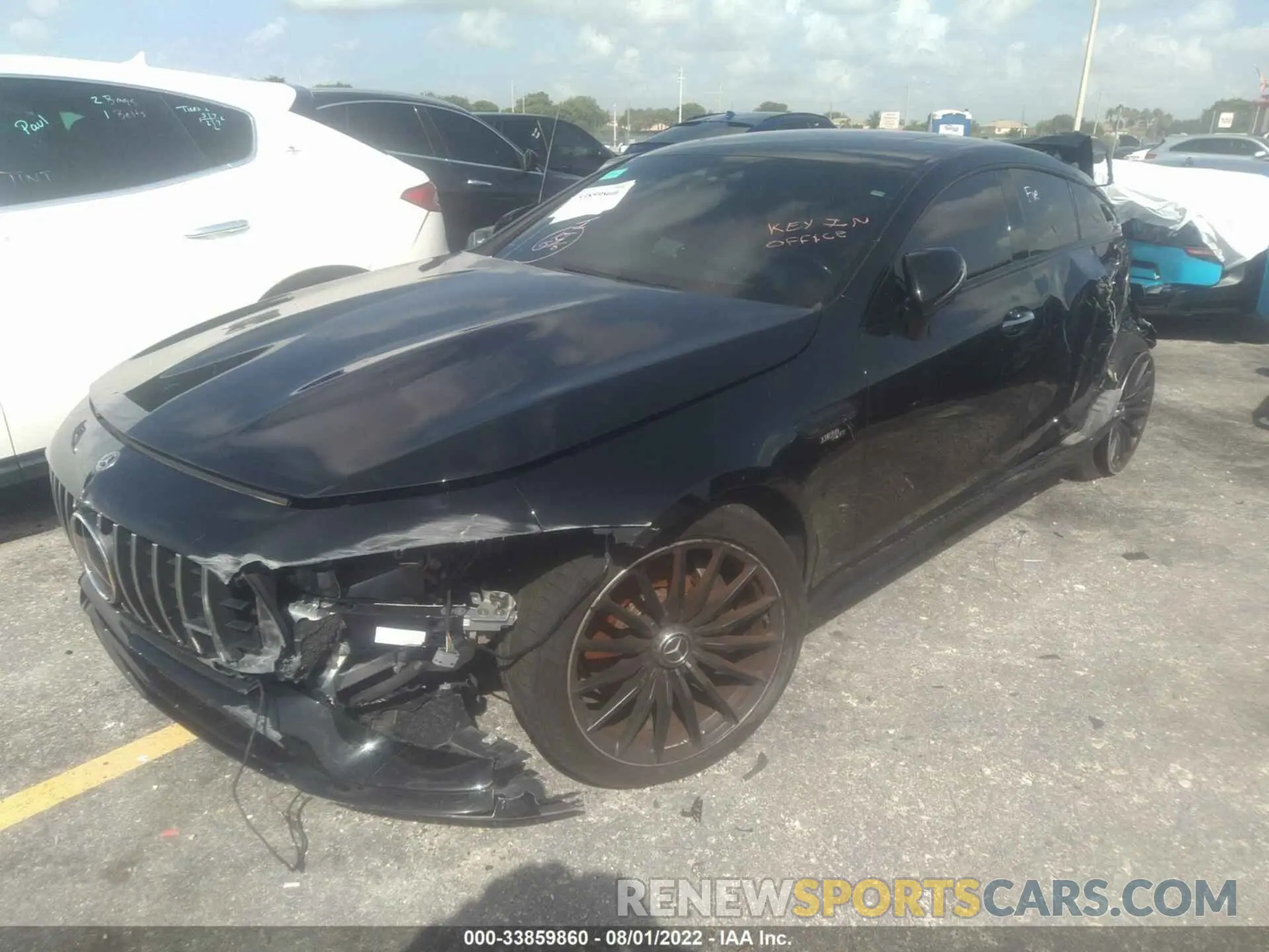2 fotografías del automóvil dañado W1K7X5KB9MA039214 MERCEDES-BENZ AMG GT 2021