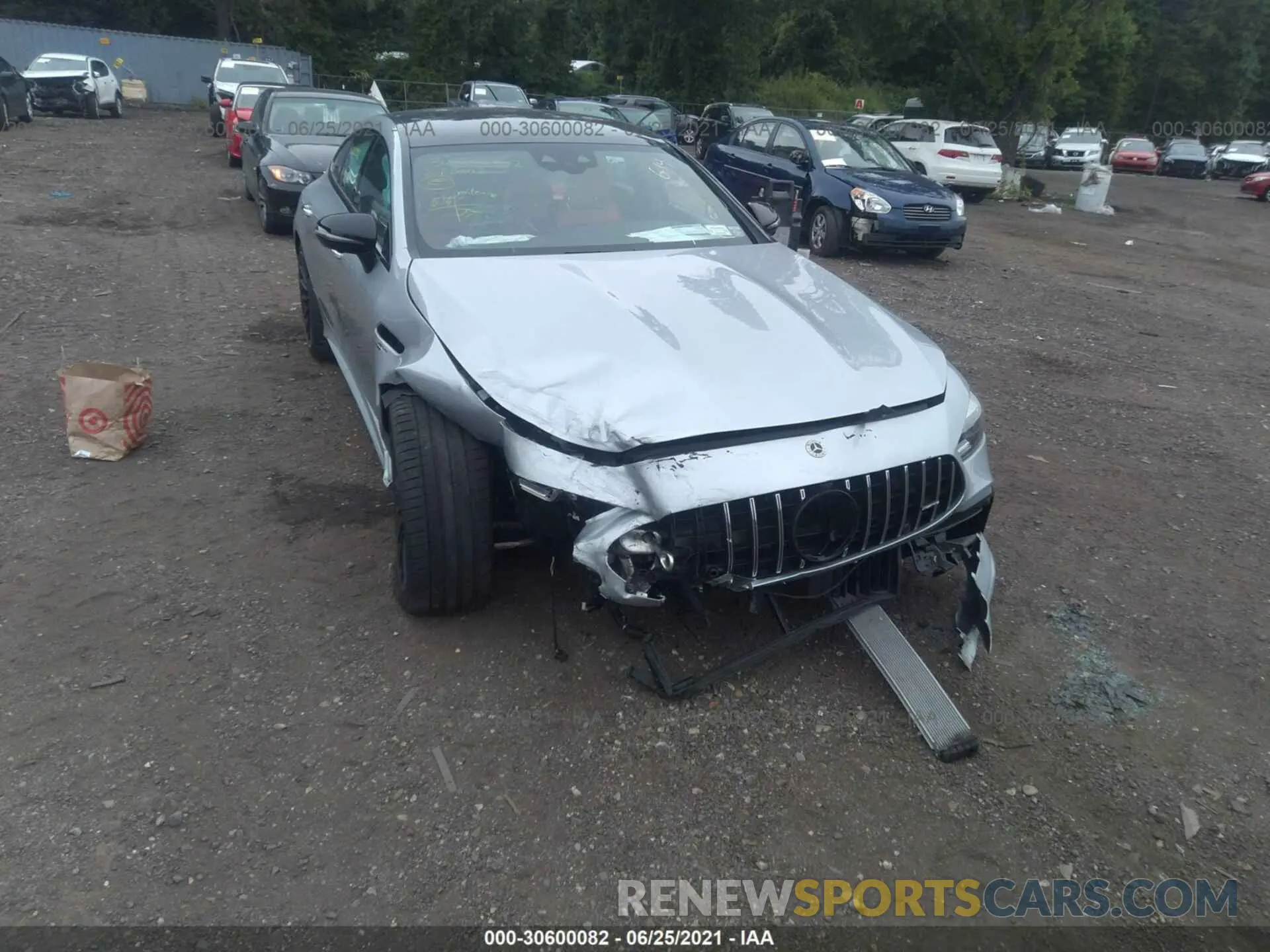 6 fotografías del automóvil dañado W1K7X6BB1MA038614 MERCEDES-BENZ AMG GT 2021