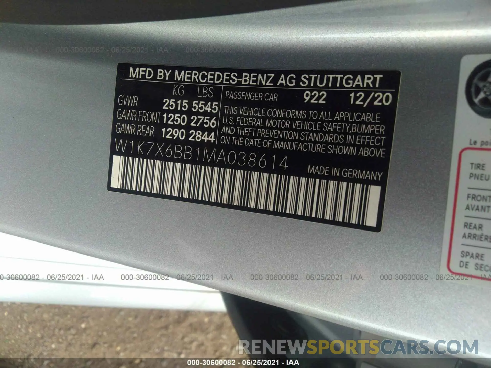 9 fotografías del automóvil dañado W1K7X6BB1MA038614 MERCEDES-BENZ AMG GT 2021