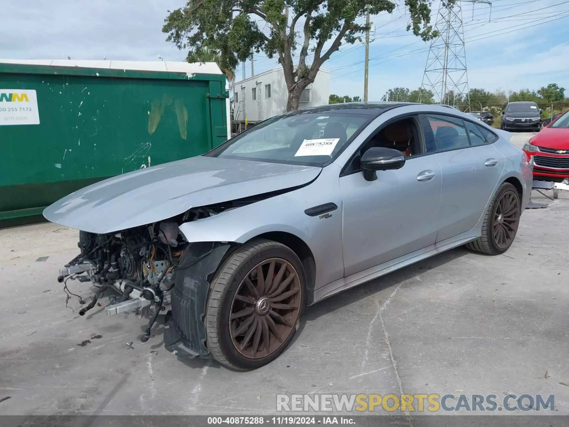 2 fotografías del automóvil dañado W1K7X5KB0NA049468 MERCEDES-BENZ AMG GT 43 4-DOOR COUPE 2022