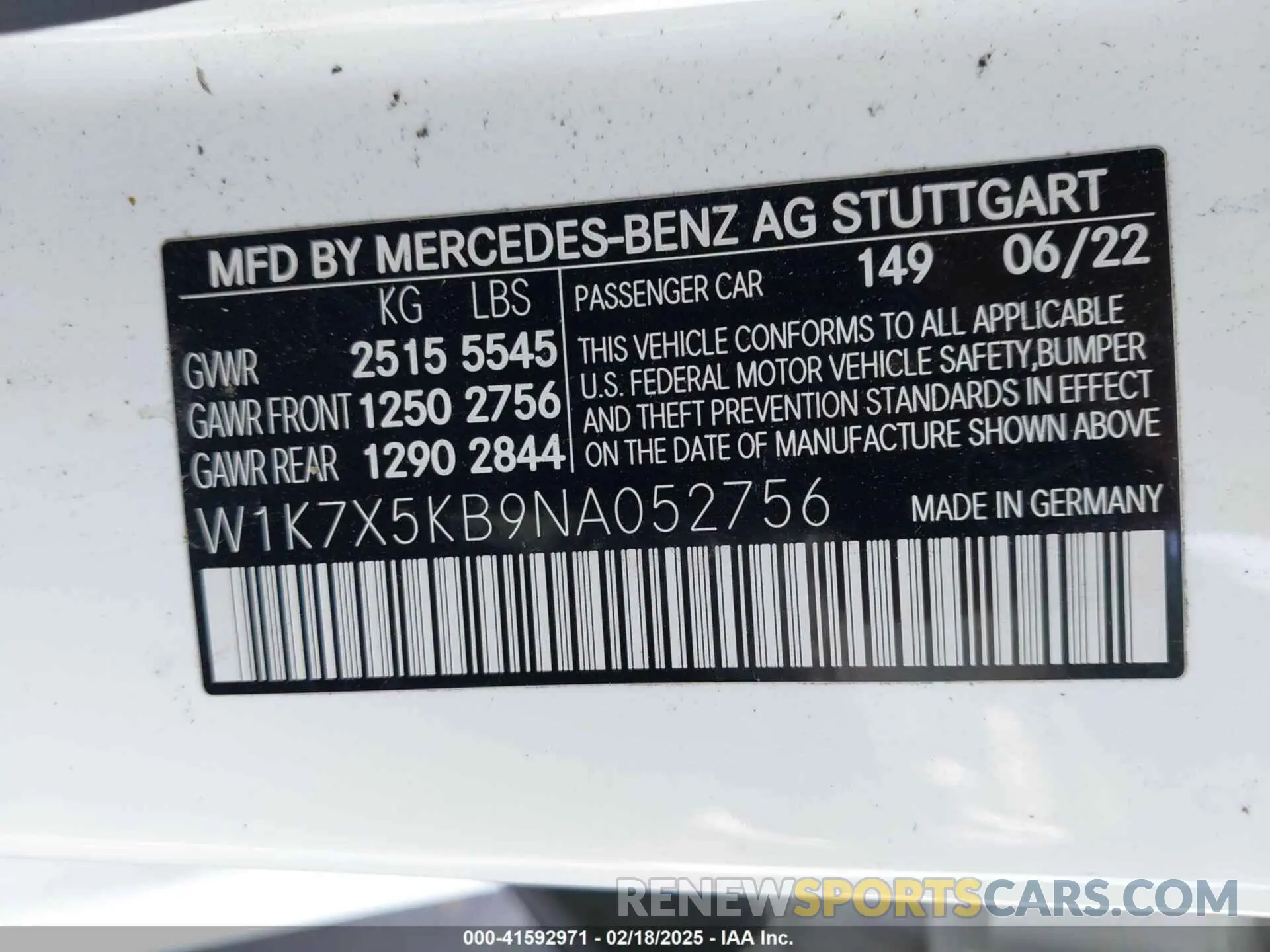 9 fotografías del automóvil dañado W1K7X5KB9NA052756 MERCEDES-BENZ AMG GT 43 4-DOOR COUPE 2022