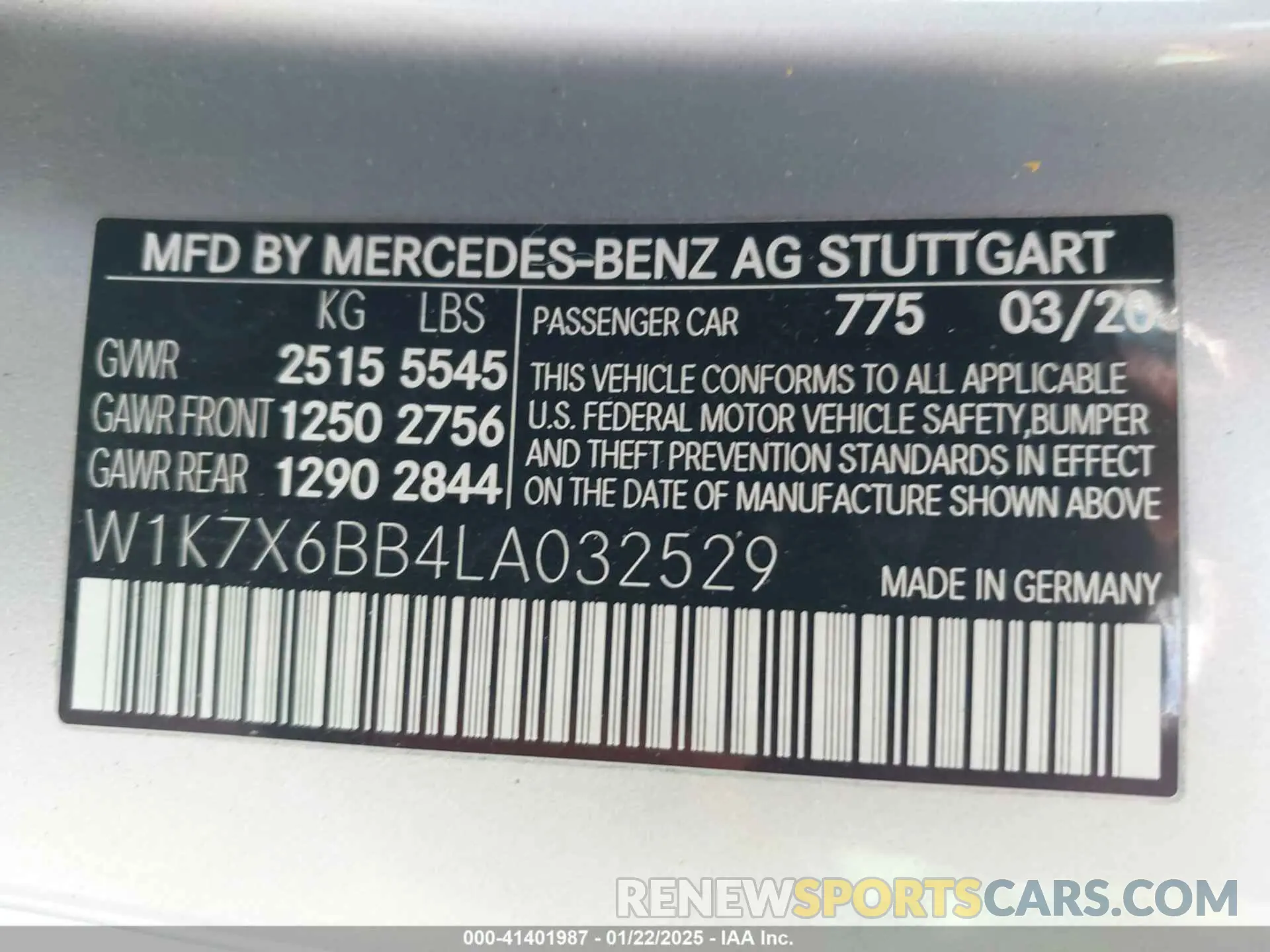 9 fotografías del automóvil dañado W1K7X6BB4LA032529 MERCEDES-BENZ AMG GT 53 4-DOOR COUPE 2020