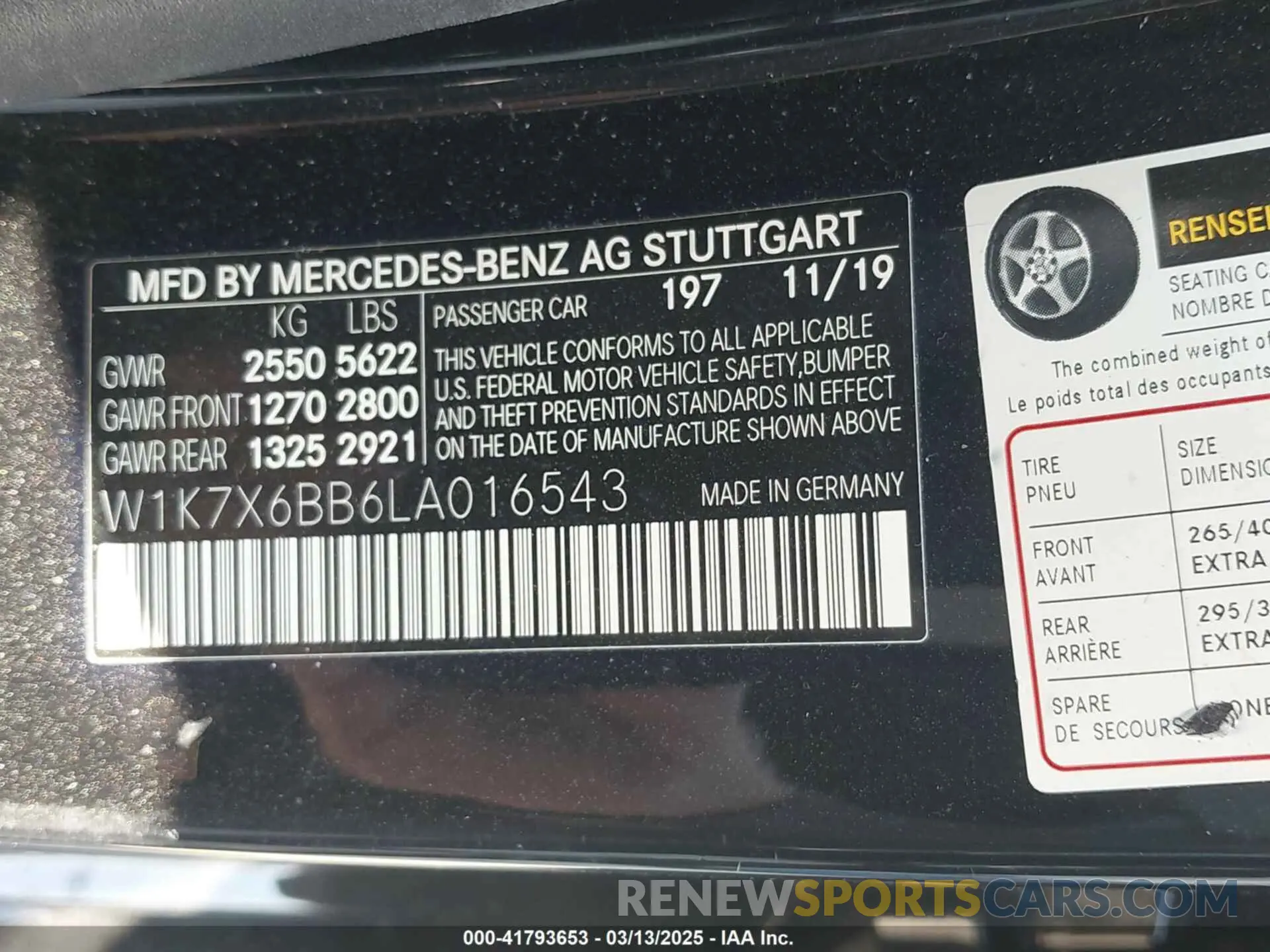 9 fotografías del automóvil dañado W1K7X6BB6LA016543 MERCEDES-BENZ AMG GT 53 4-DOOR COUPE 2020