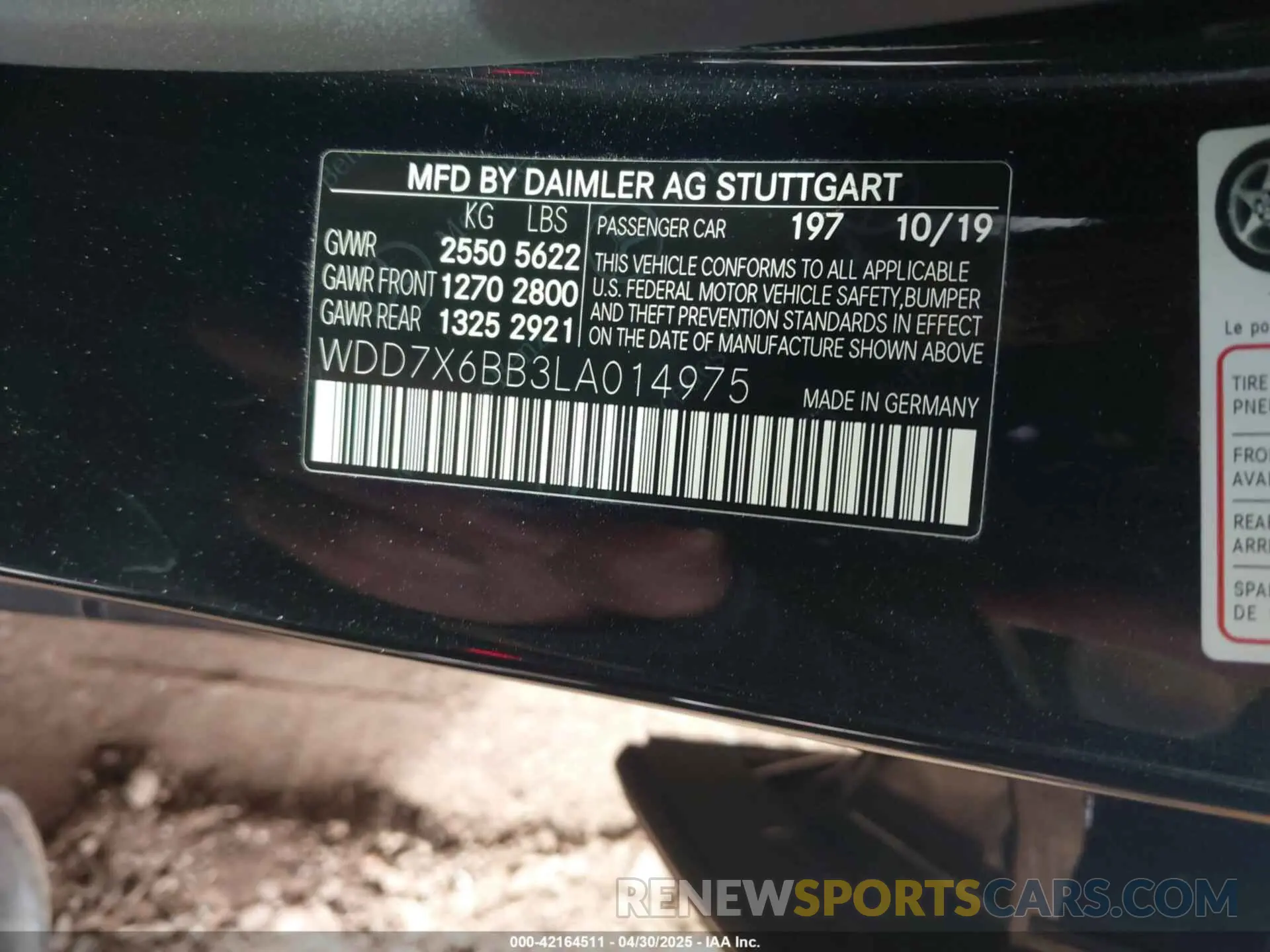 9 fotografías del automóvil dañado WDD7X6BB3LA014975 MERCEDES-BENZ AMG GT 53 4-DOOR COUPE 2020