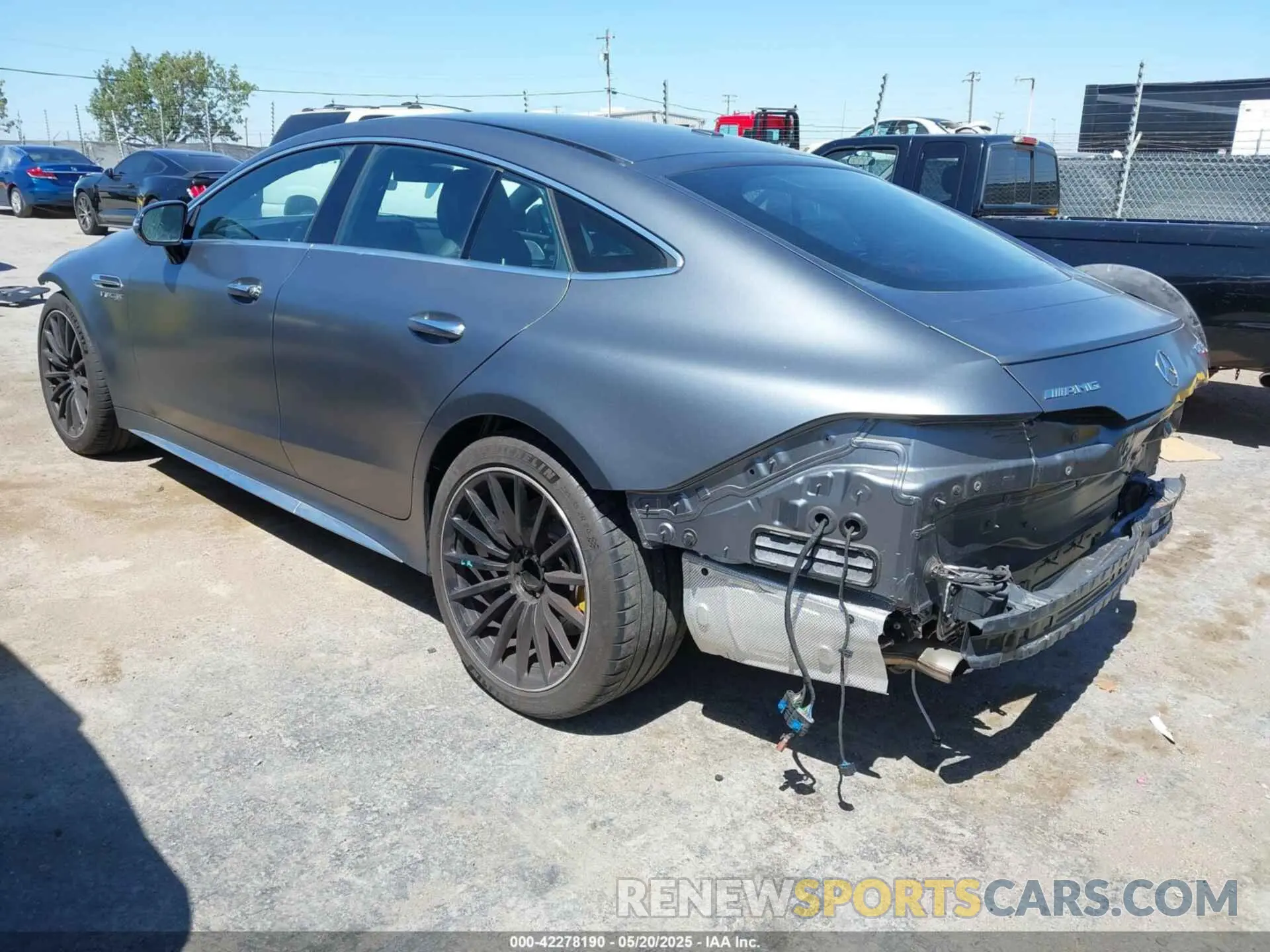 3 fotografías del automóvil dañado W1K7X8KB0LA015870 MERCEDES-BENZ AMG GT 63 4-DOOR COUPE 2020