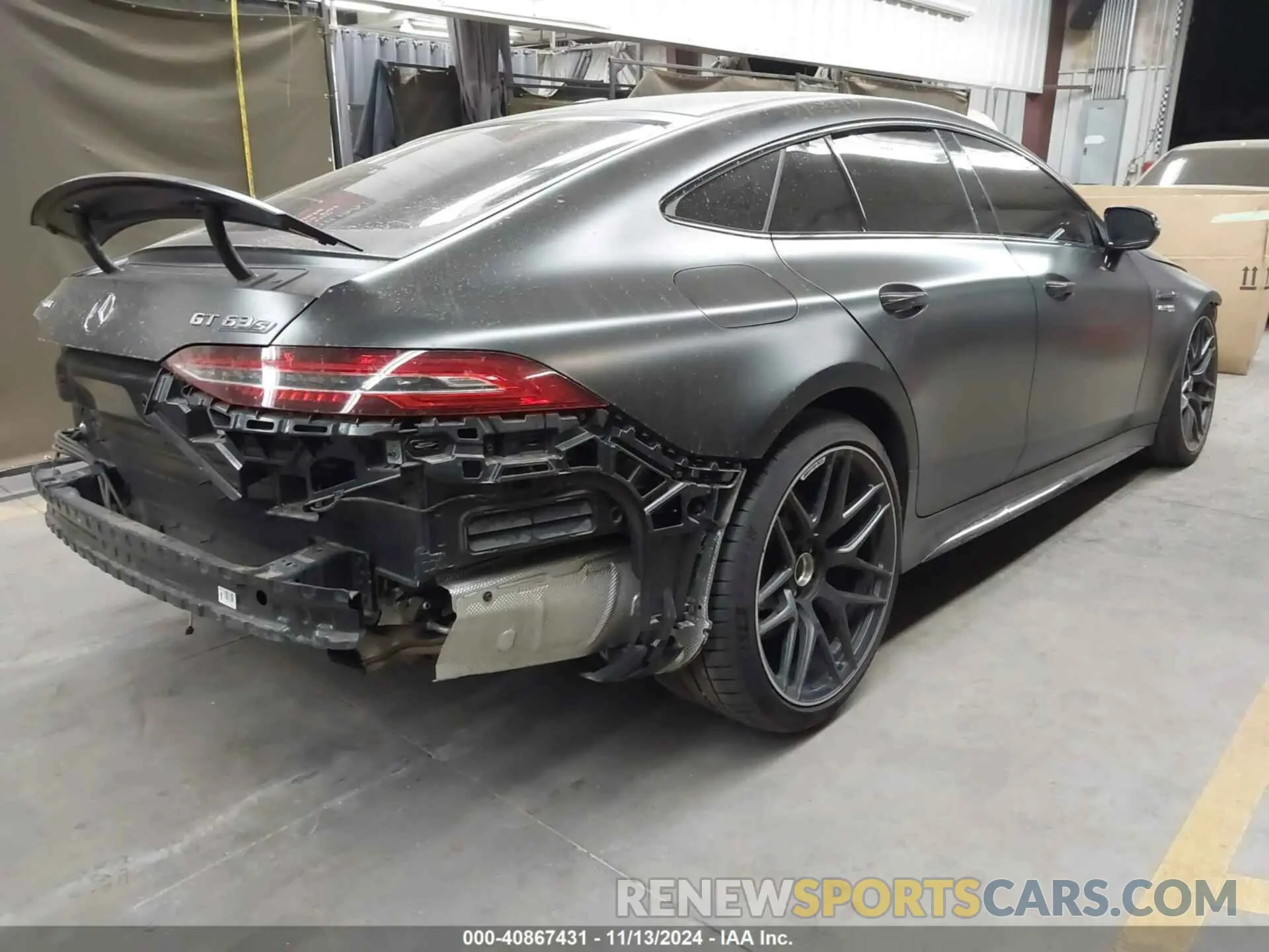 4 fotografías del automóvil dañado W1K7X8KB3MA037573 MERCEDES-BENZ AMG GT 63 4-DOOR COUPE 2021