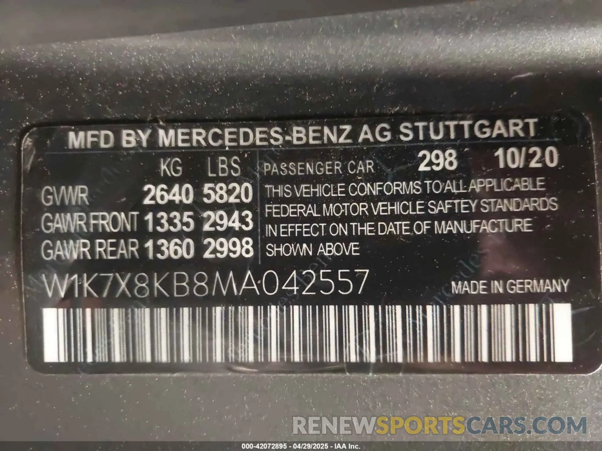 9 fotografías del automóvil dañado W1K7X8KB8MA036533 MERCEDES-BENZ AMG GT 63 4-DOOR COUPE 2021