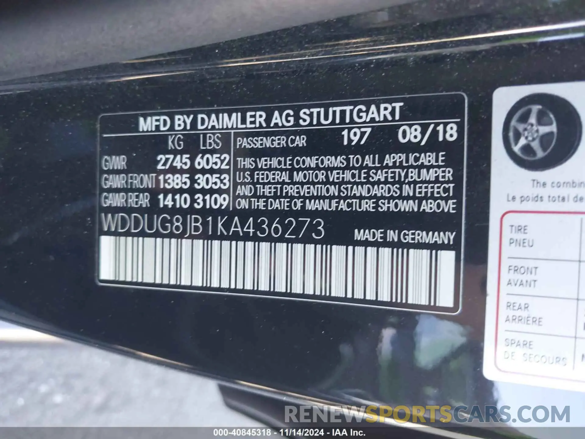 9 fotografías del automóvil dañado WDDUG8JB1KA436273 MERCEDES-BENZ AMG S 63 2019