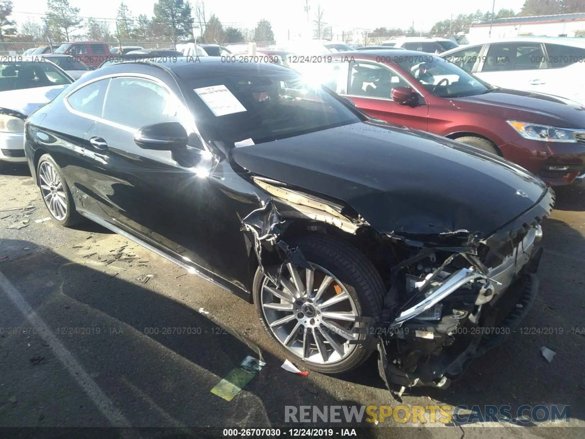 1 fotografías del automóvil dañado WDDWJ8DB7KF839635 MERCEDES-BENZ C 2019
